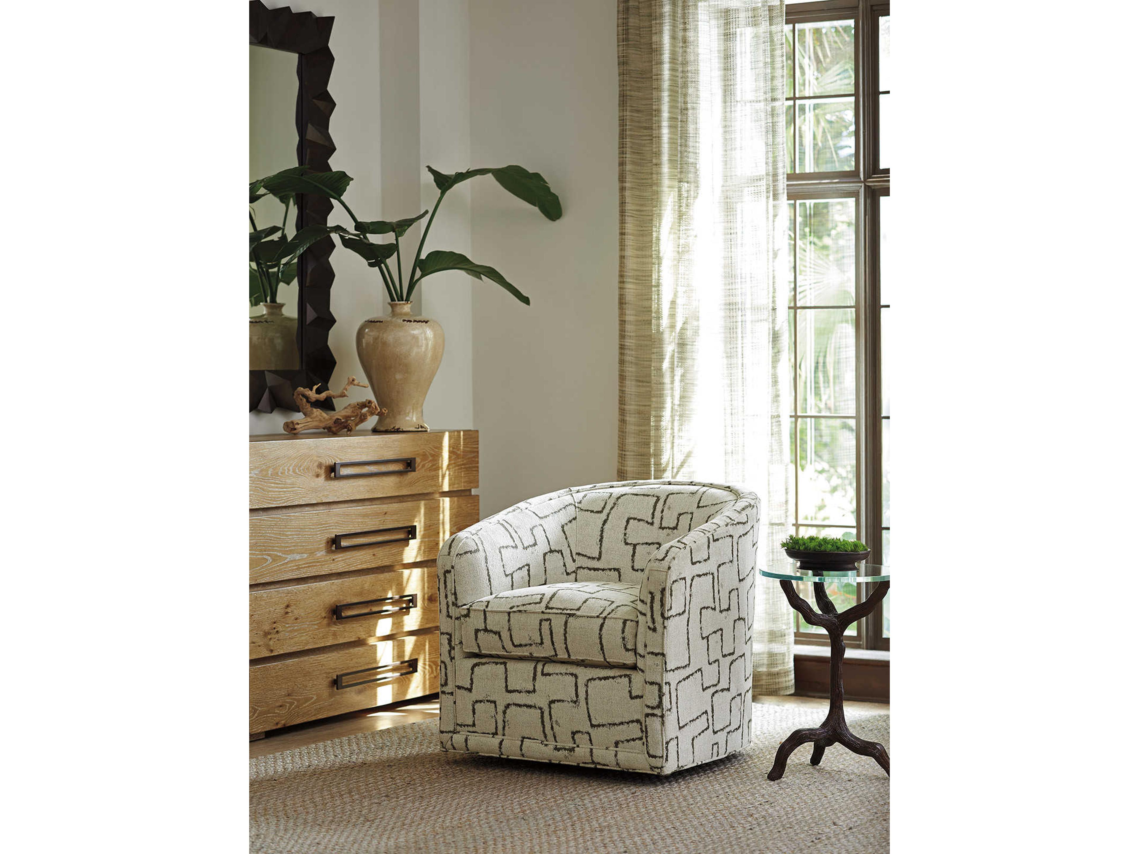 Tommy Bahama Los Altos Swivel Fabric Accent Chair