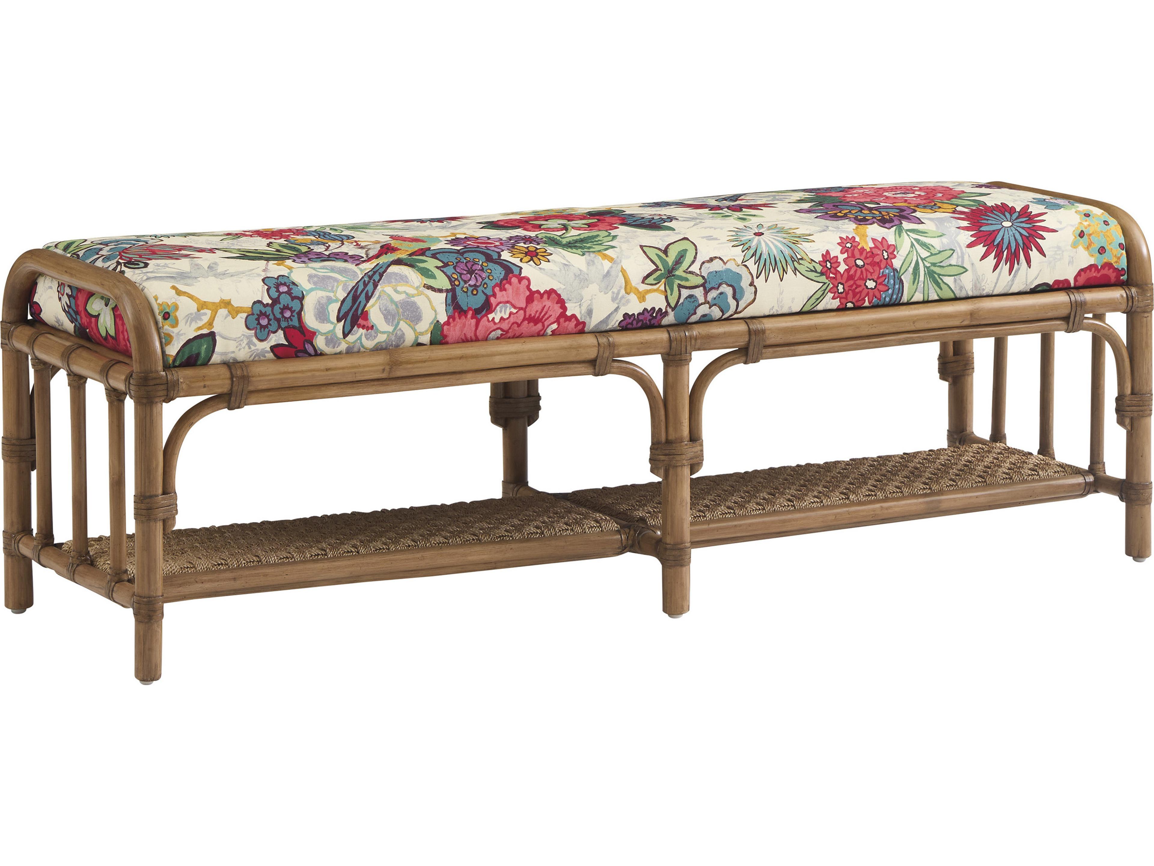 Key Biscayne Brown Upholstered Accent Bench