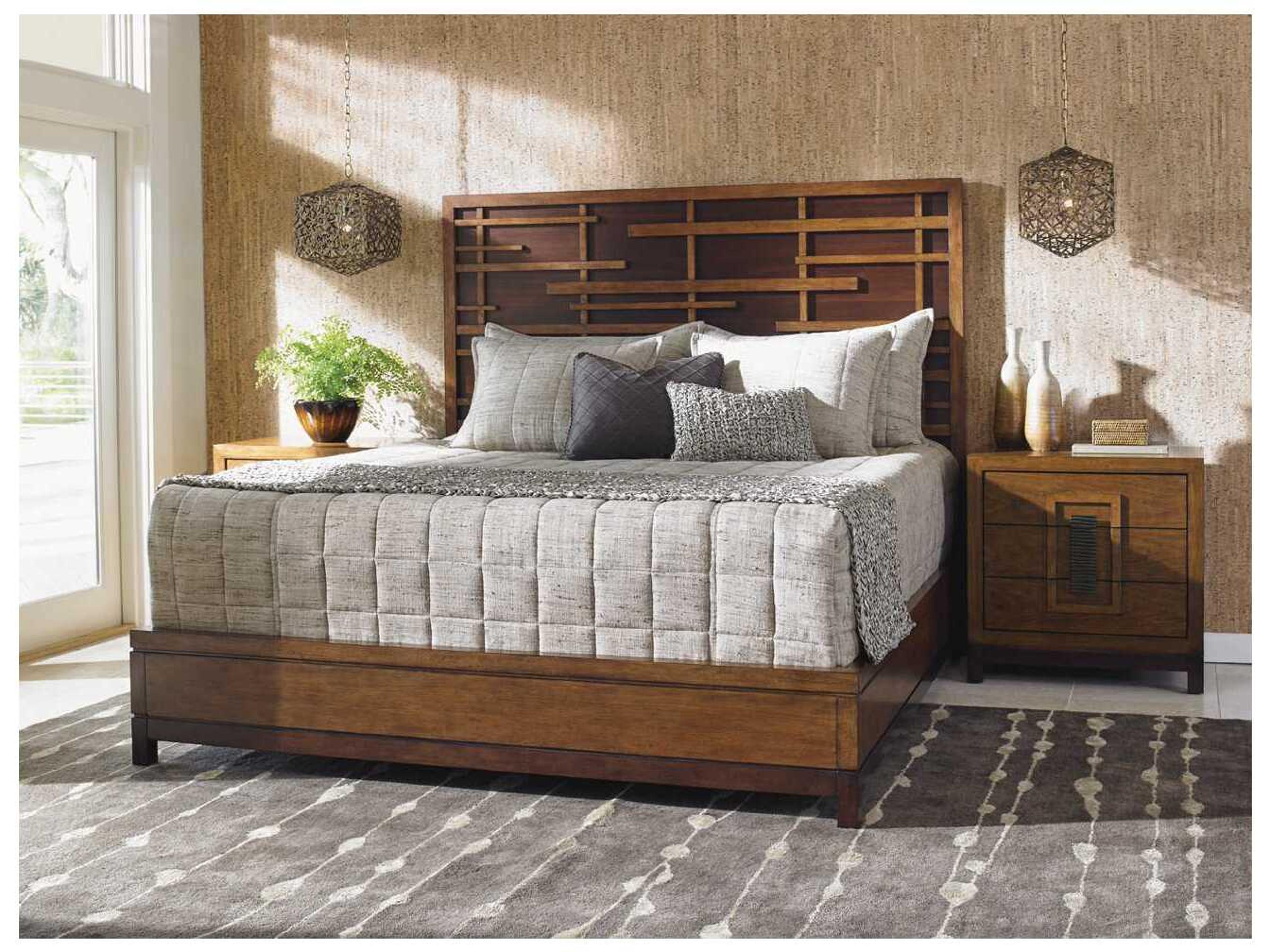 Tommy Bahama Island Fusion Shanghai King Panel Bed