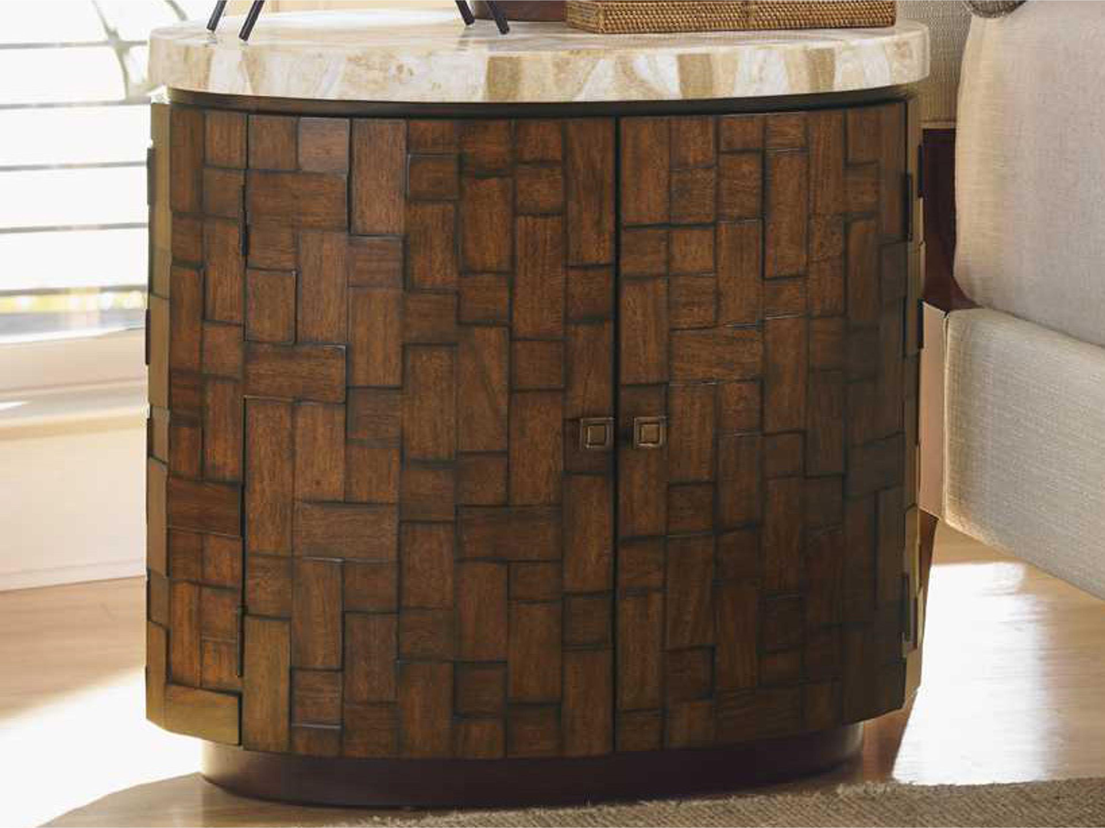 Tommy Bahama Island Fusion Banyan Oval End Table