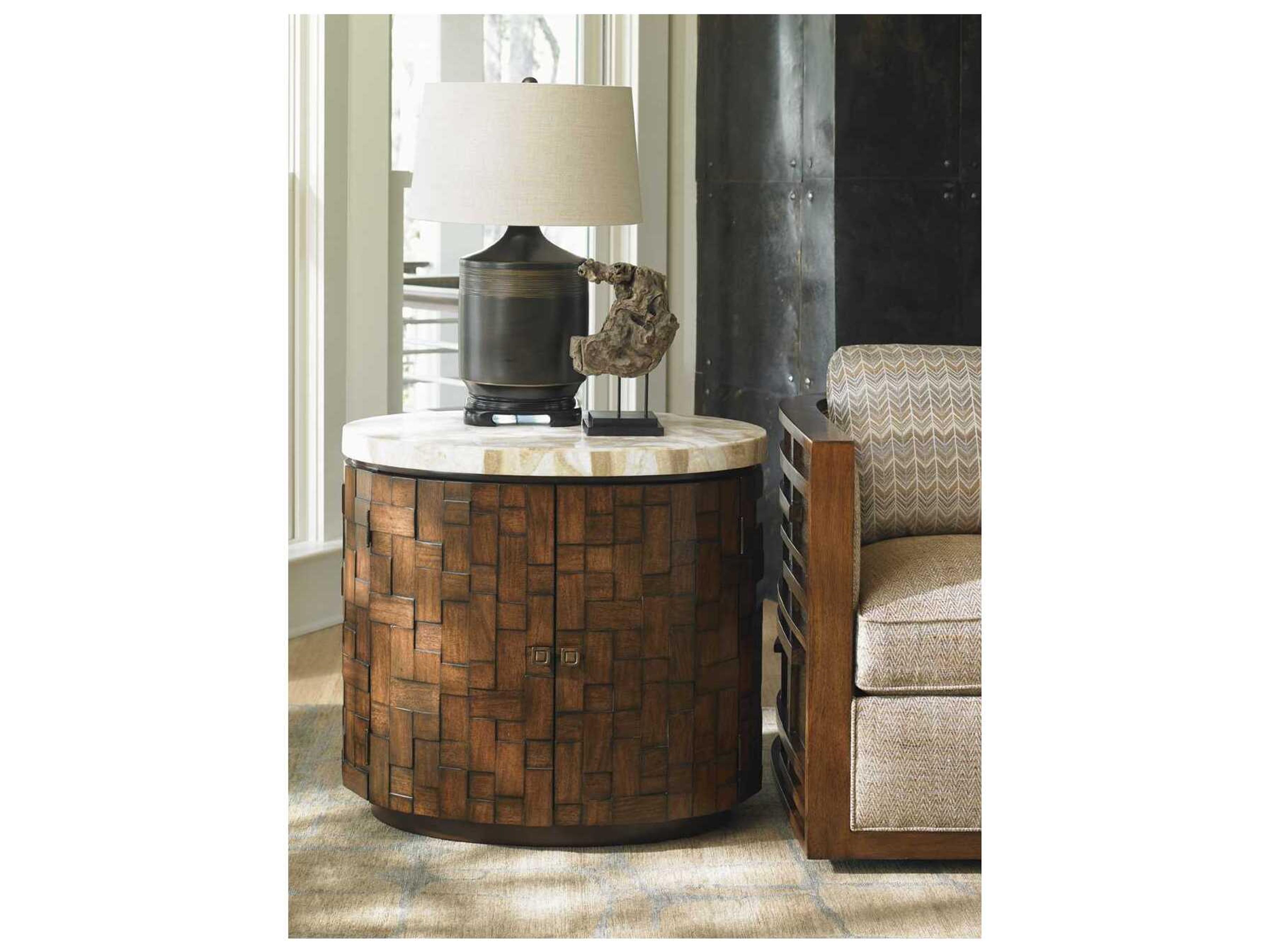 Tommy Bahama Island Fusion Banyan Oval End Table