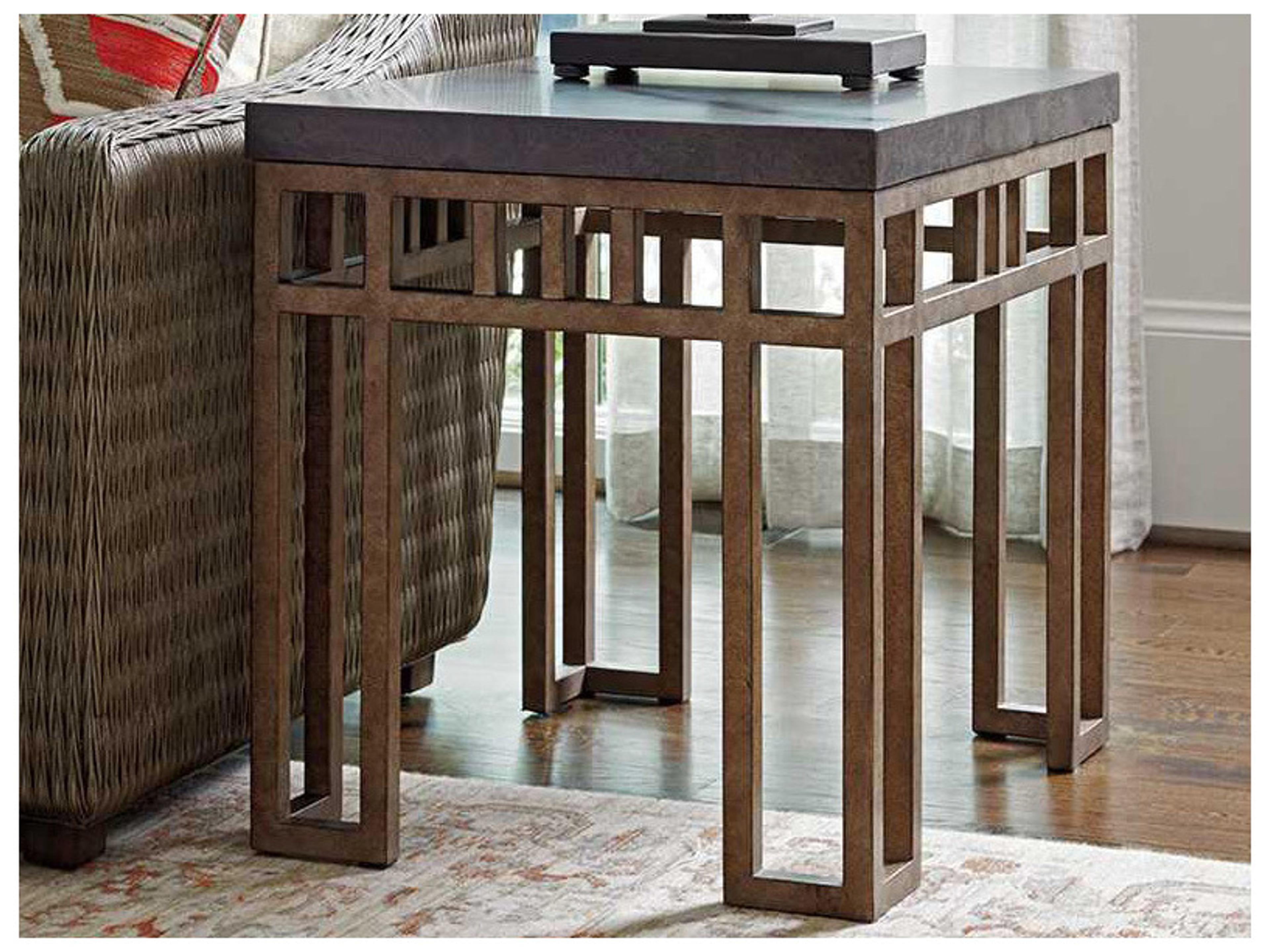 Tommy Bahama Cypress Point Montera Travertine Rectangular End Table