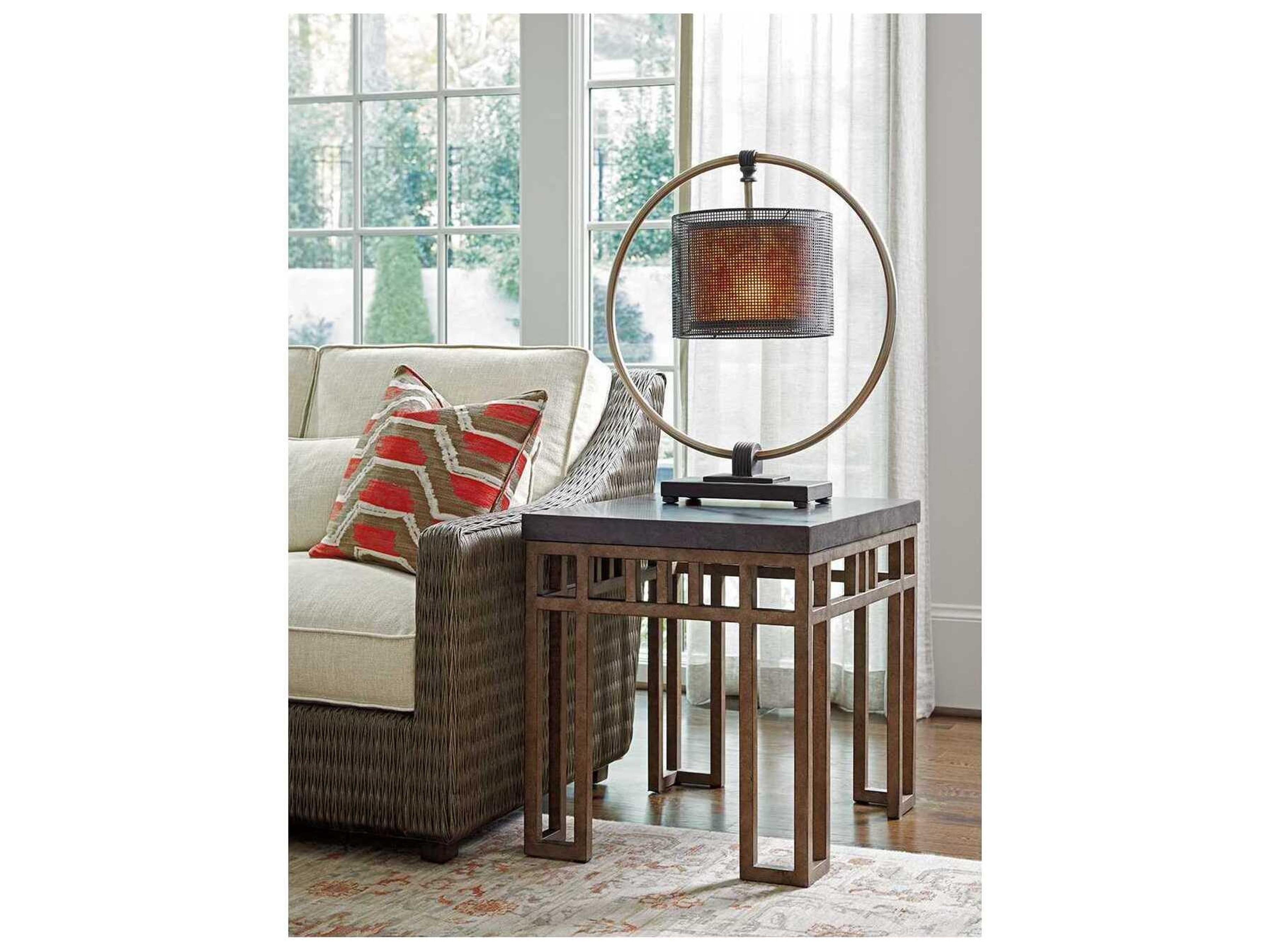 Tommy Bahama Cypress Point Montera Travertine Rectangular End Table