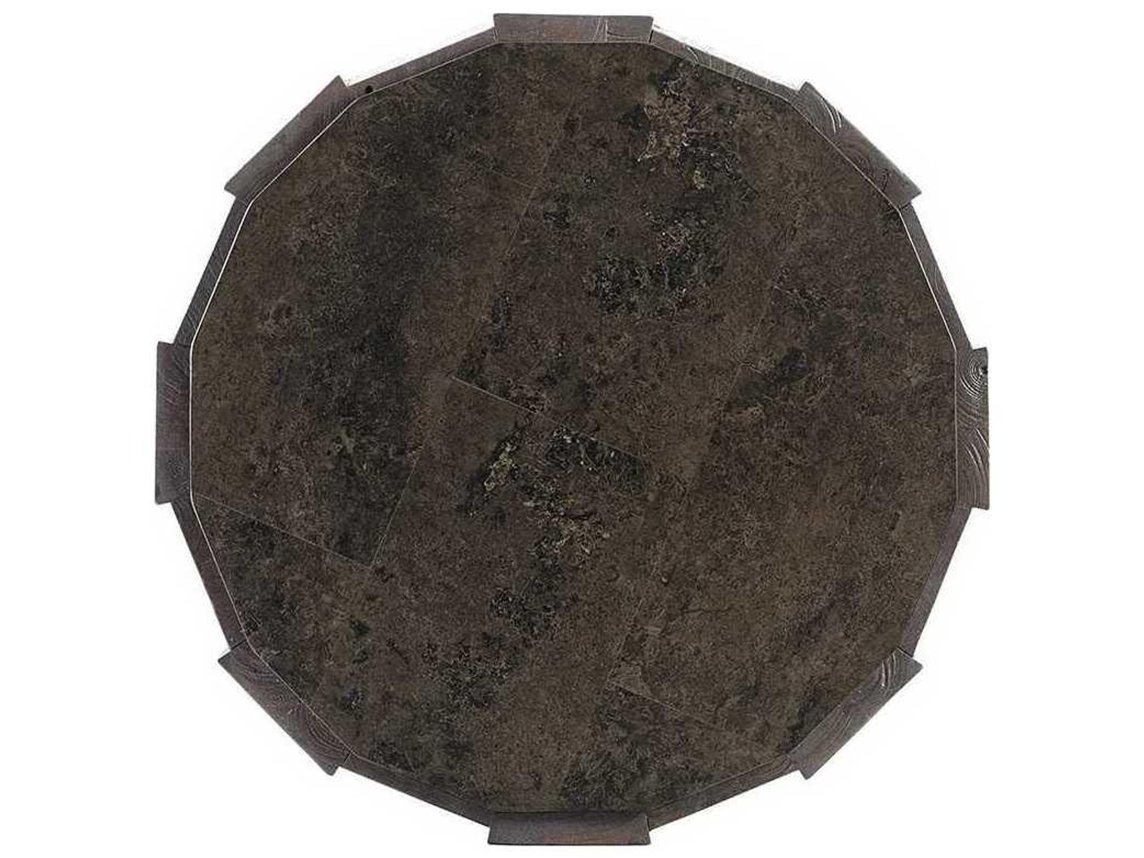 Tommy Bahama Cypress Point Everett Round Travertine Round End Table