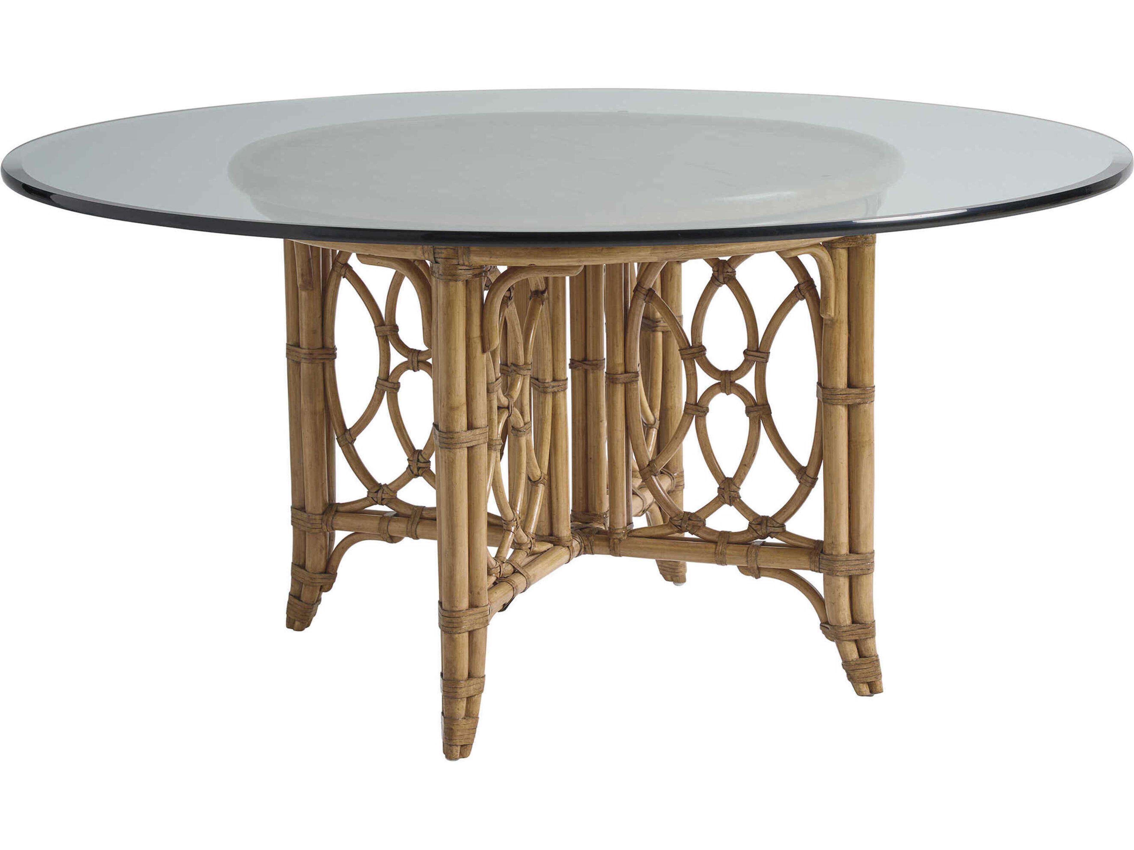 Key Biscayne Round Glass Dining Table