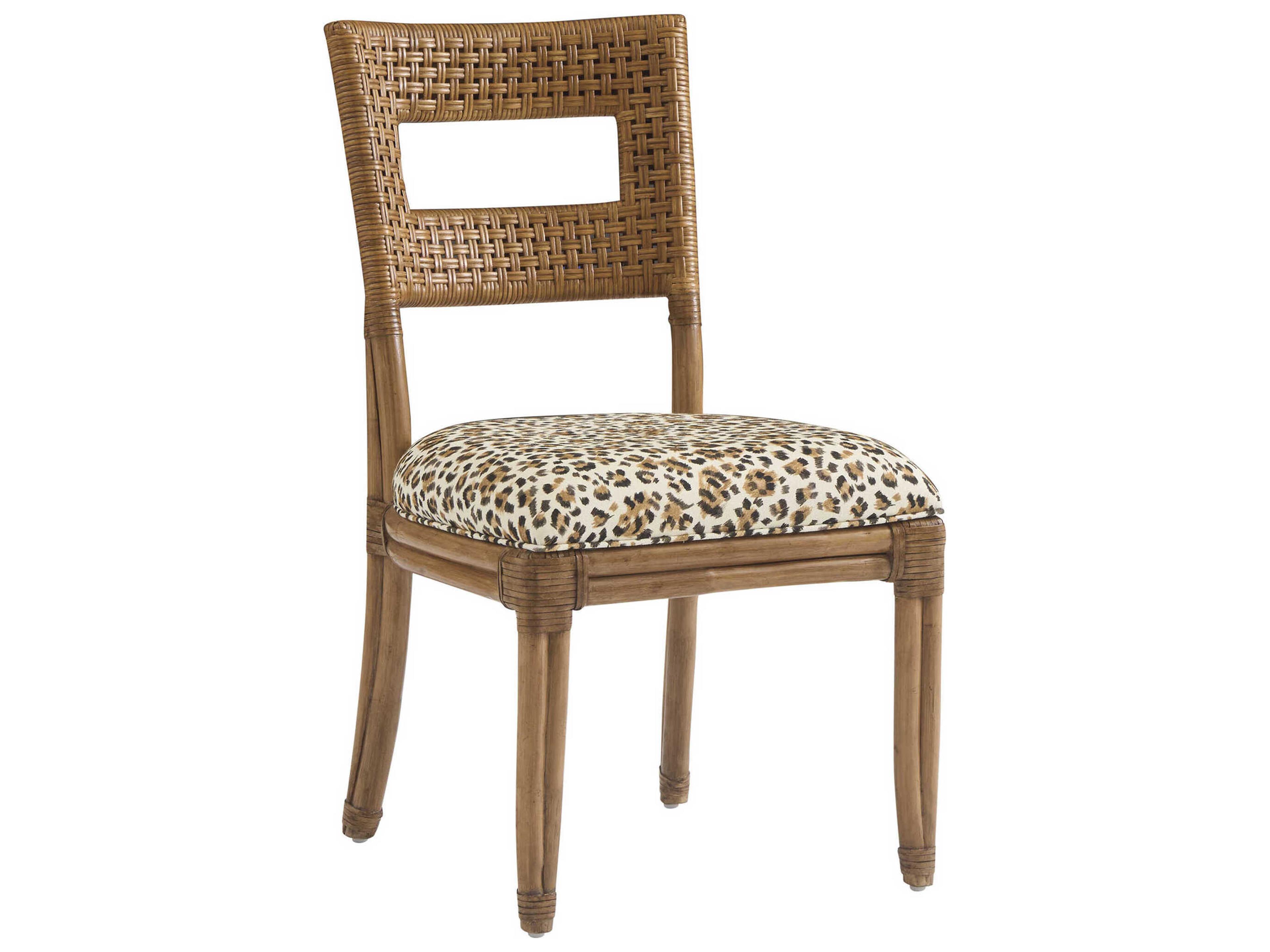 Key Biscayne Brown Upholstered Armless Dining Chair