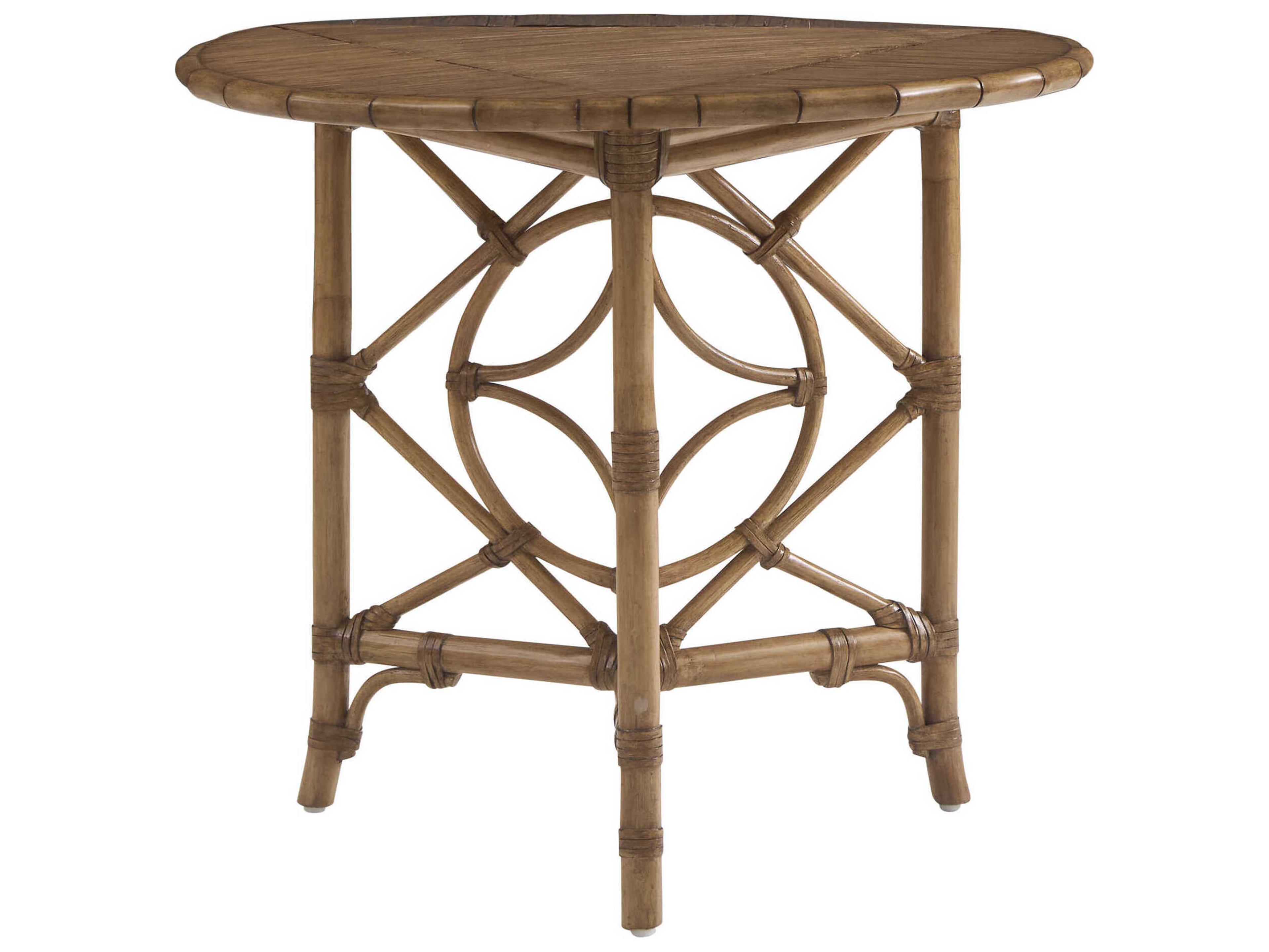 Key Biscayne Round Bamboo End Table
