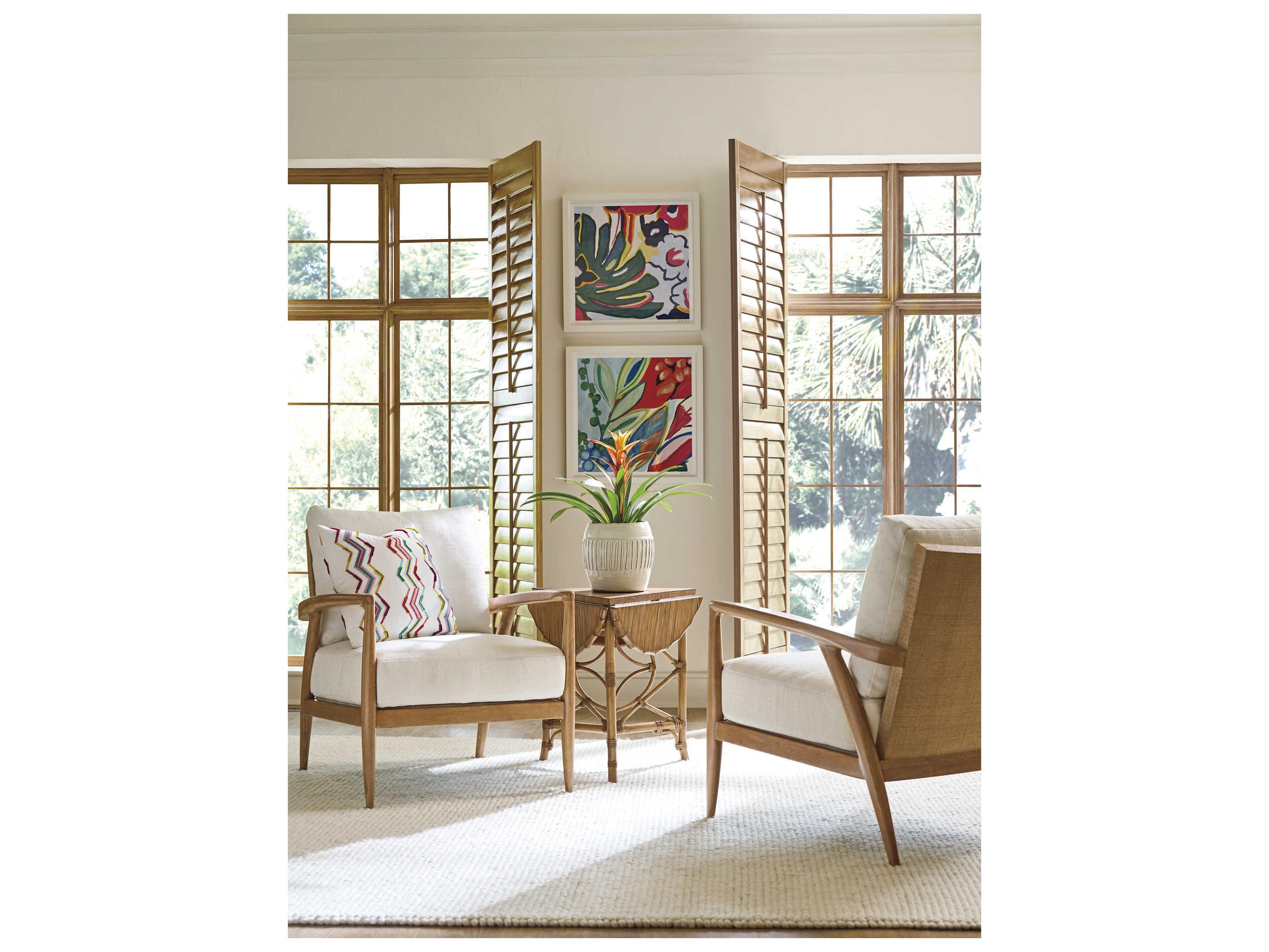 Tommy Bahama Key Biscayne Round Bamboo End Table