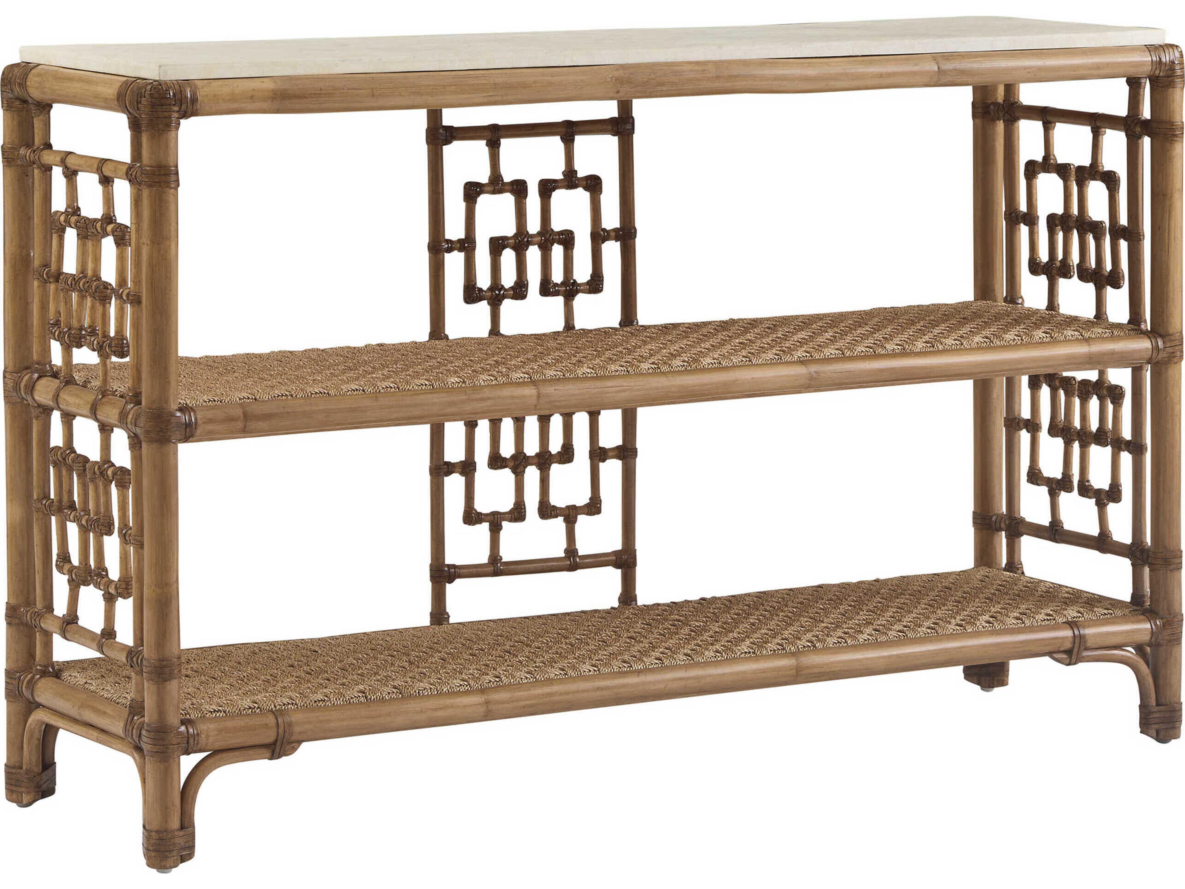 Key Biscayne Rectangular Stone Console Table