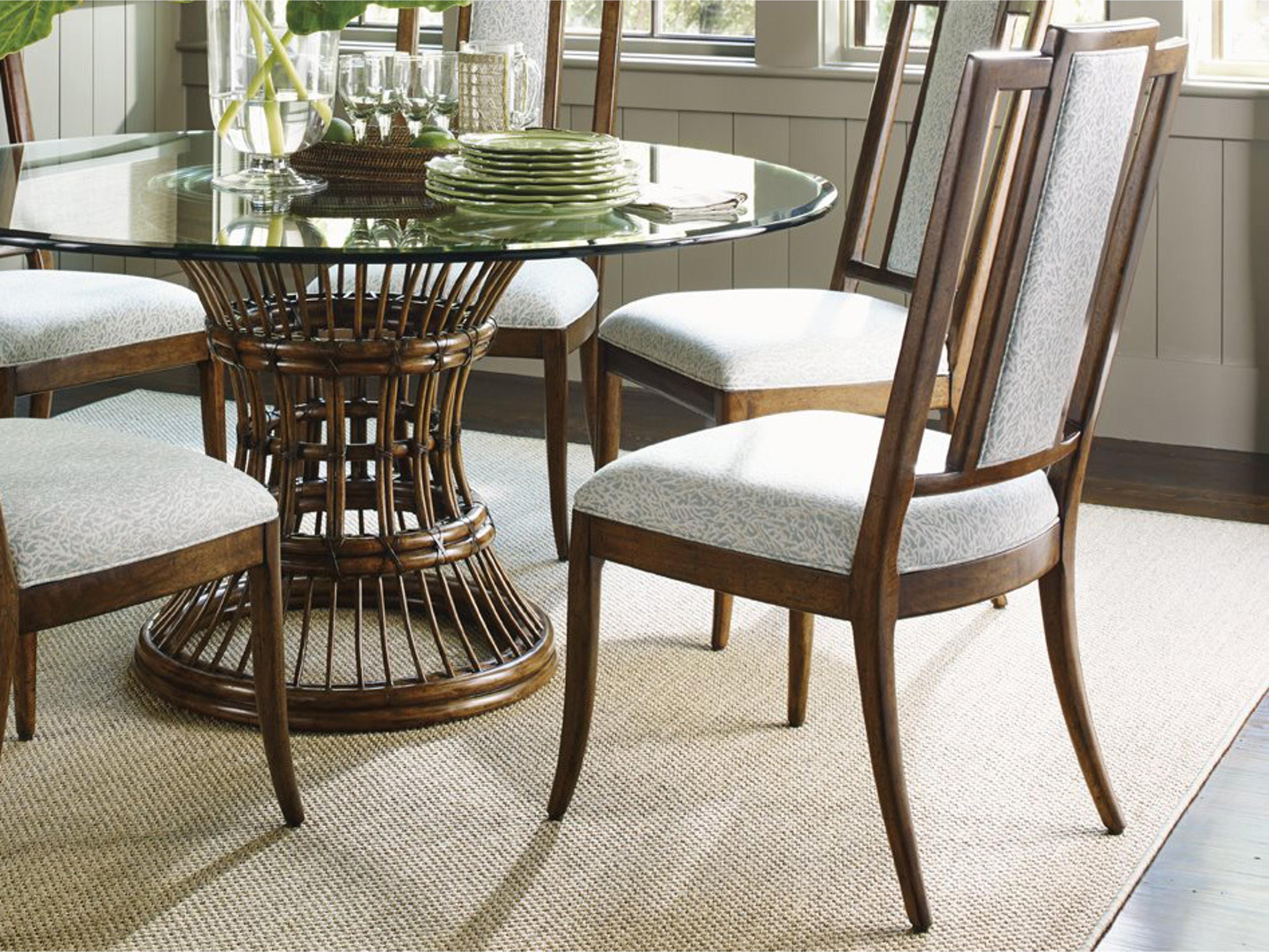 Tommy Bahama Bali Hai White Upholstered Armless Dining Chair