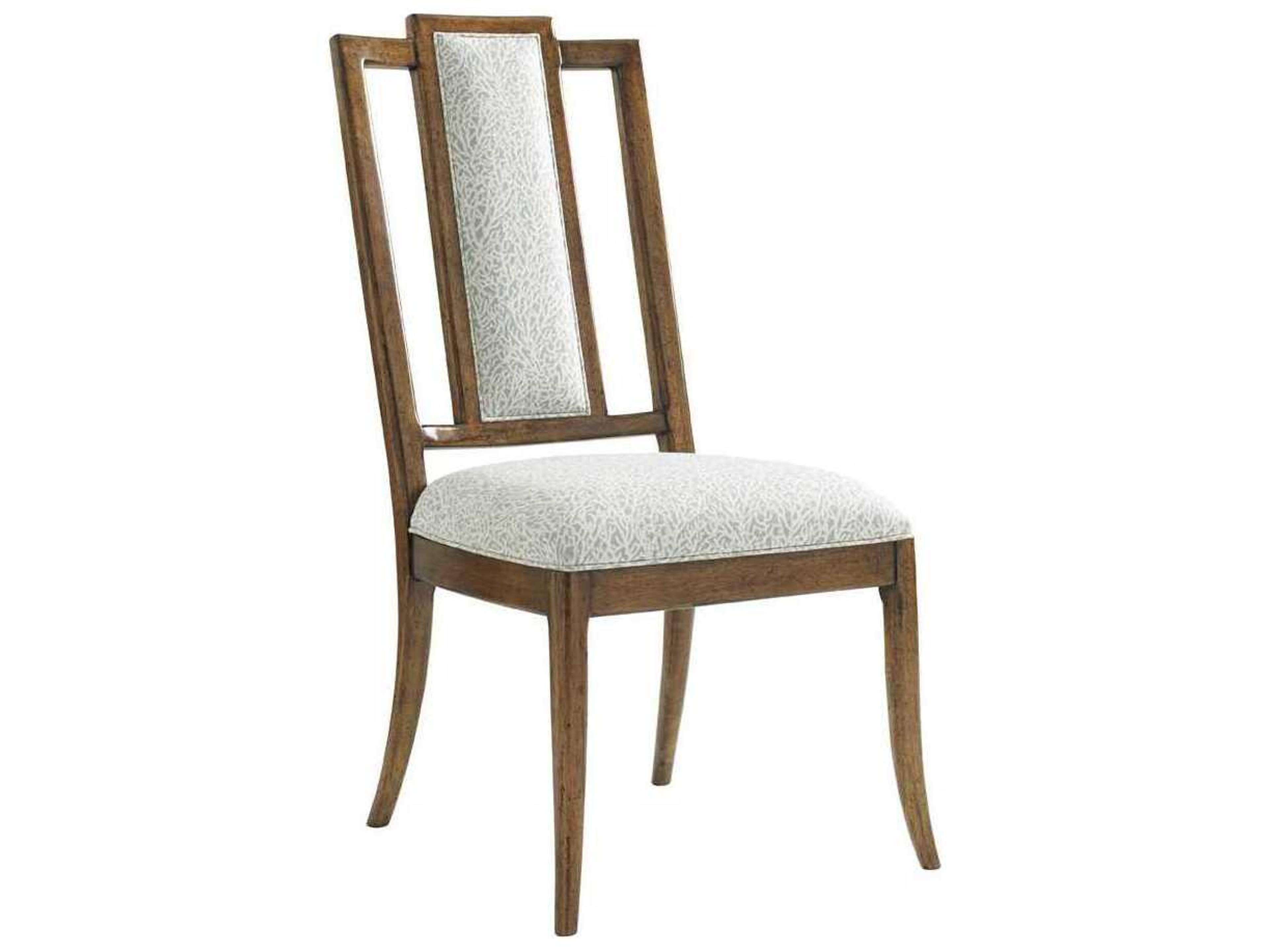Bali Hai White Upholstered Armless Dining Chair