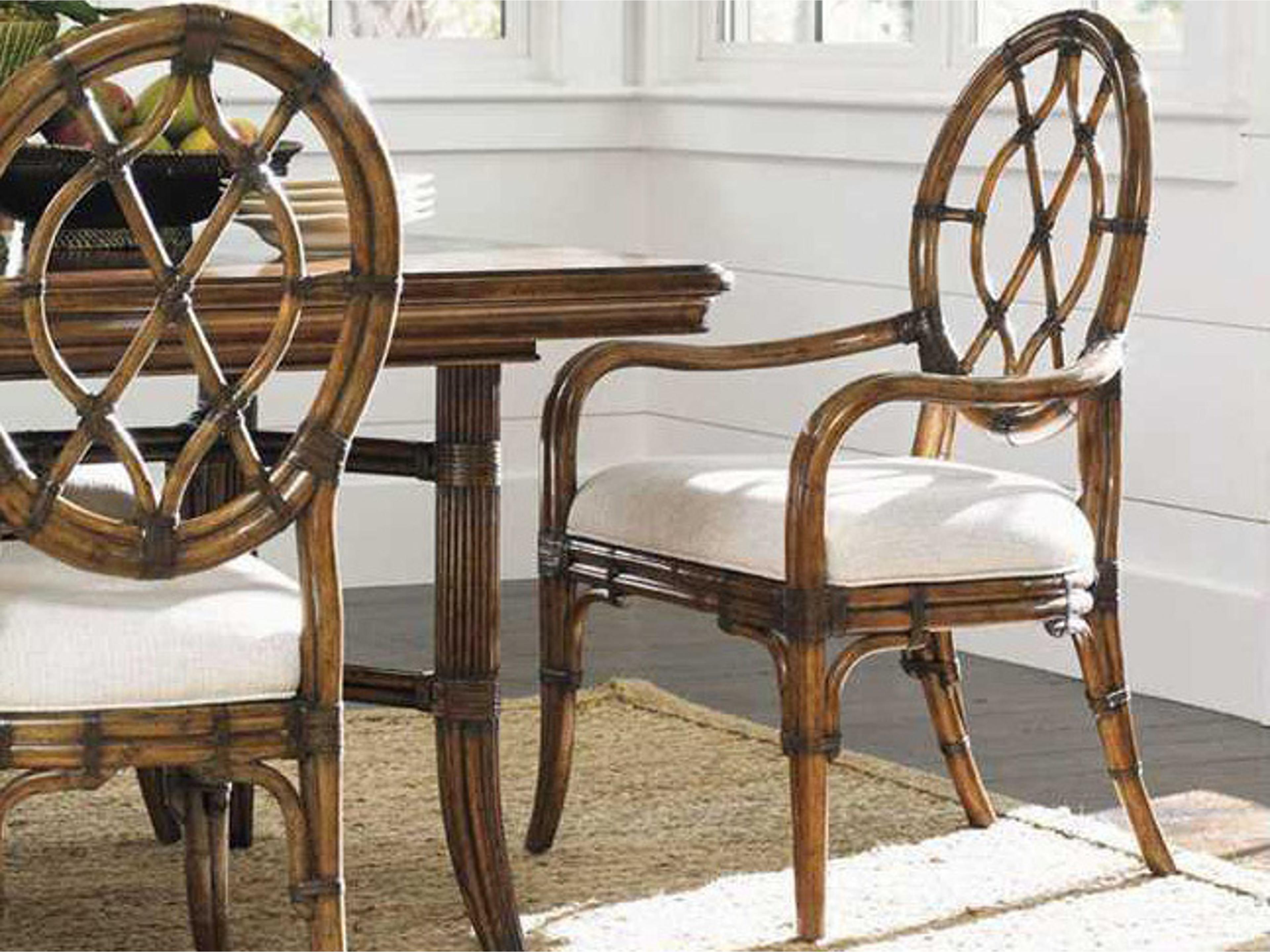 Tommy Bahama Bali Hai Cedar Key Oval Back Dining Arm Chair