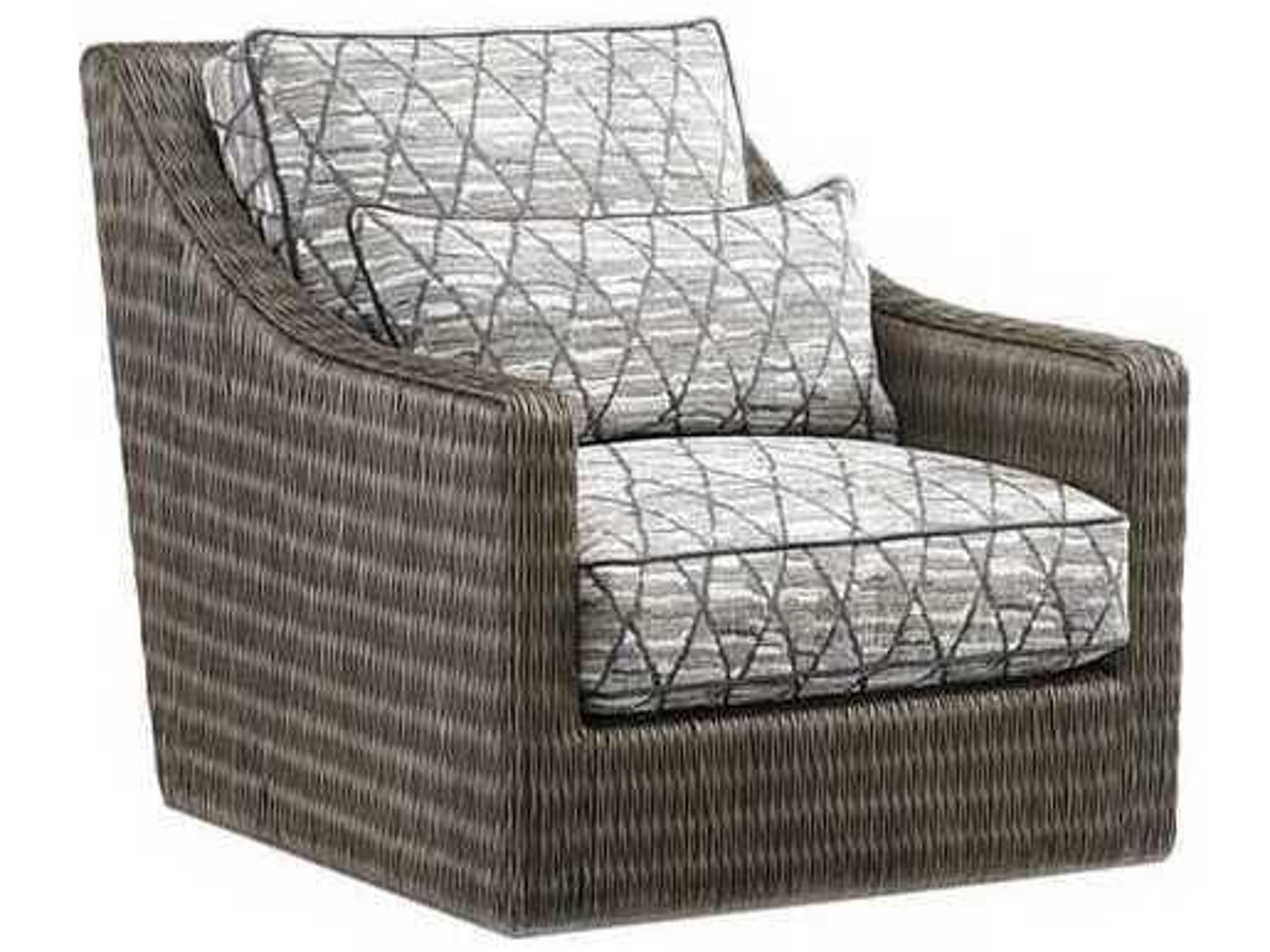 Tommy Bahama Cypress Point Hayes Chair-Loose Back Rattan Accent Chair