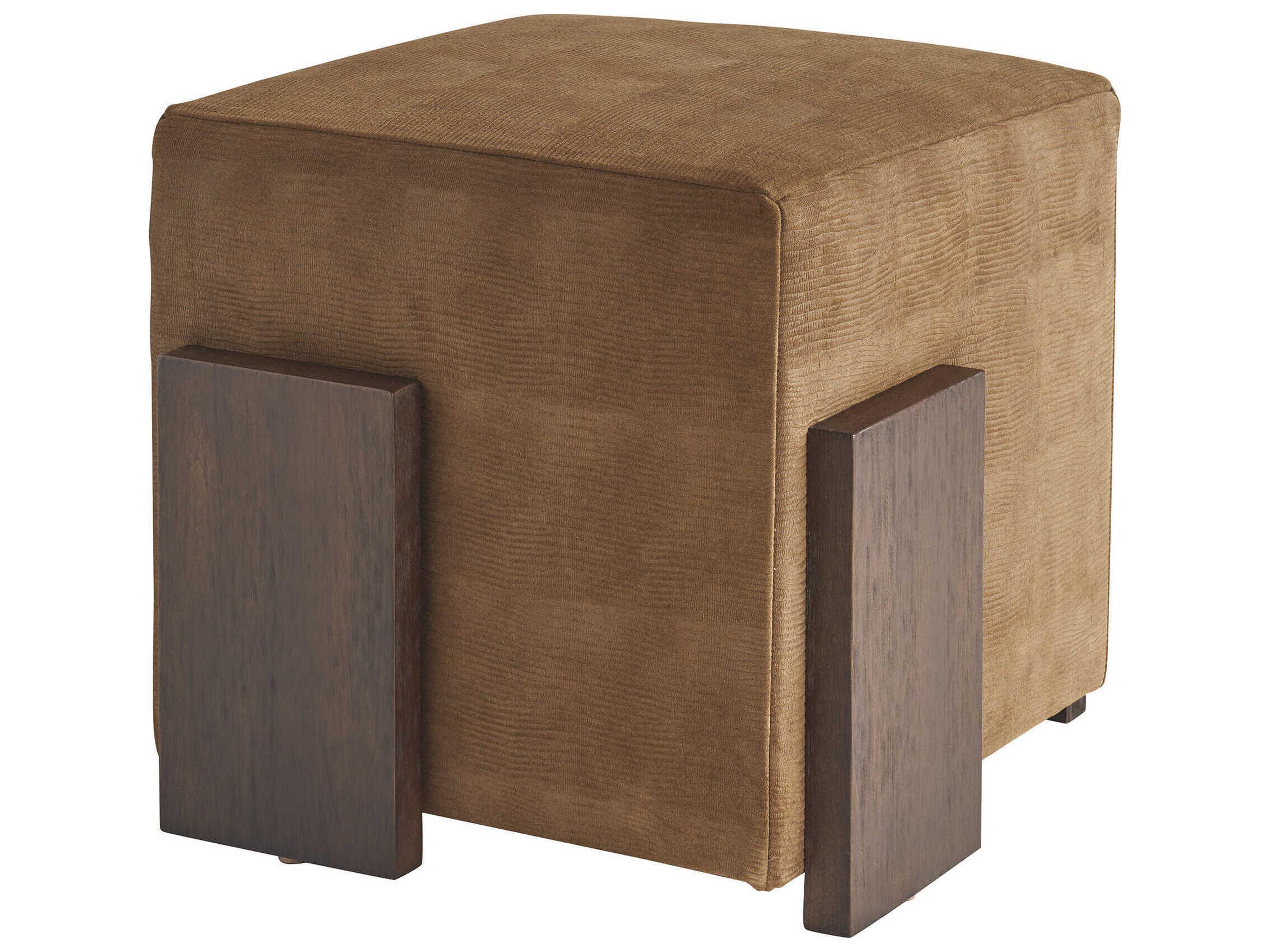 Sunset Key Brown Upholstered Ottoman