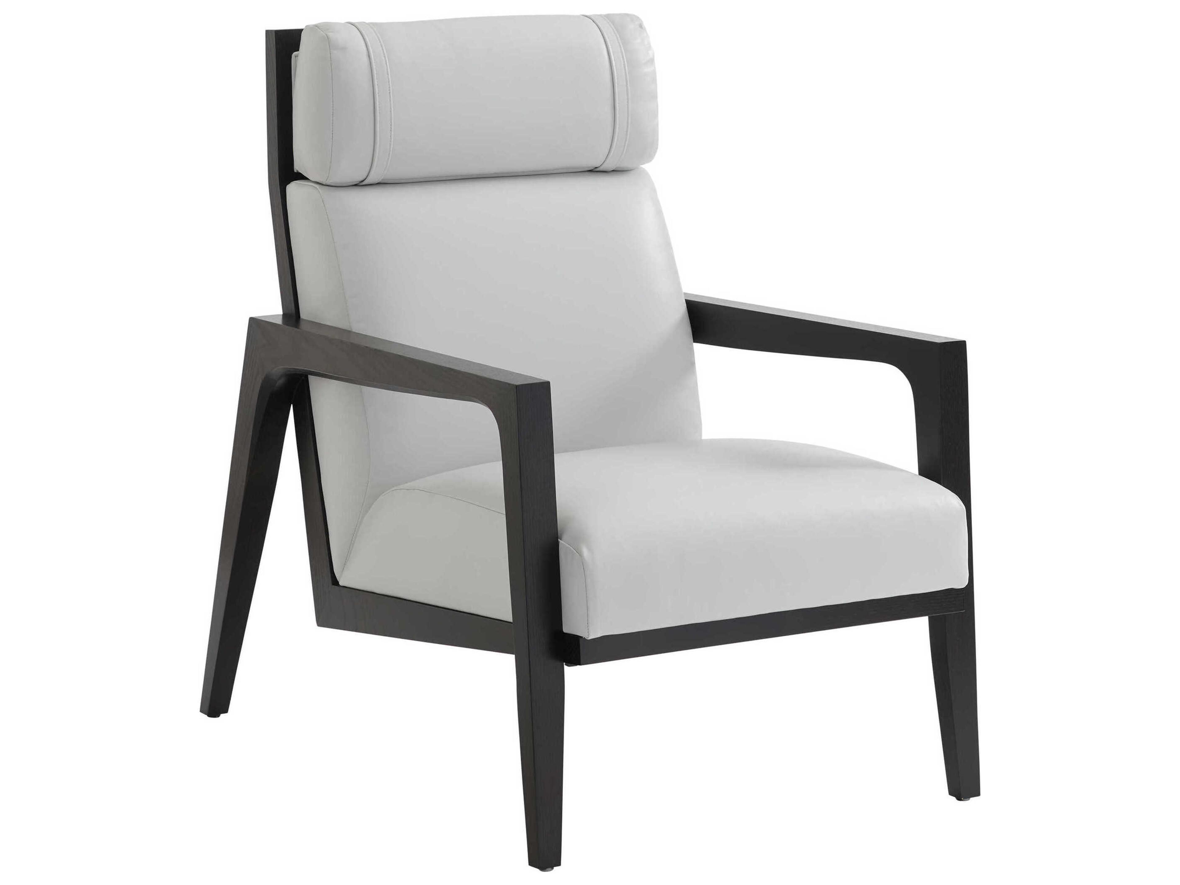 Tommy Bahama Palm Desert Gray Leather Accent Chair