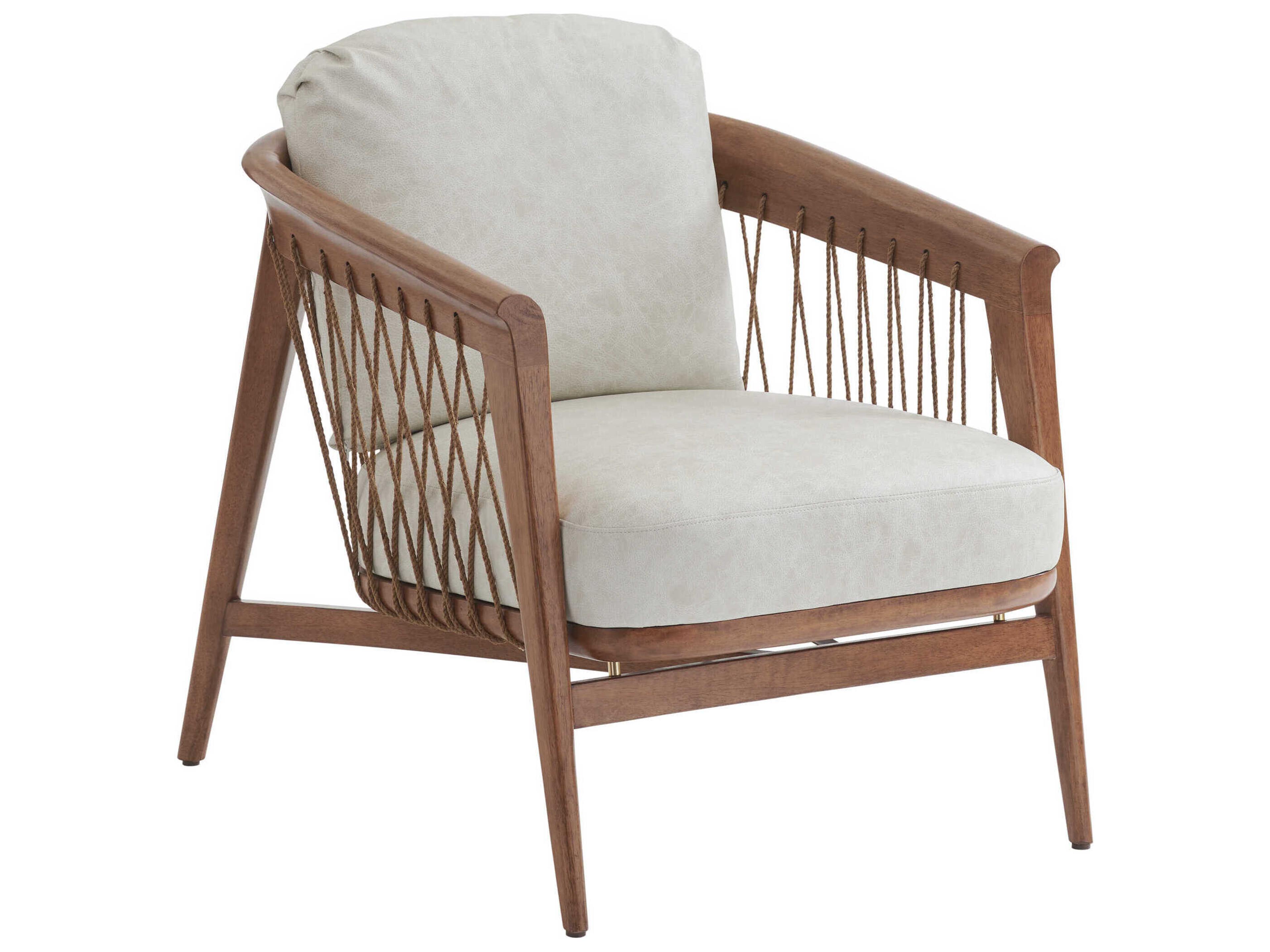 Tommy Bahama Palm Desert Beige Leather Accent Chair