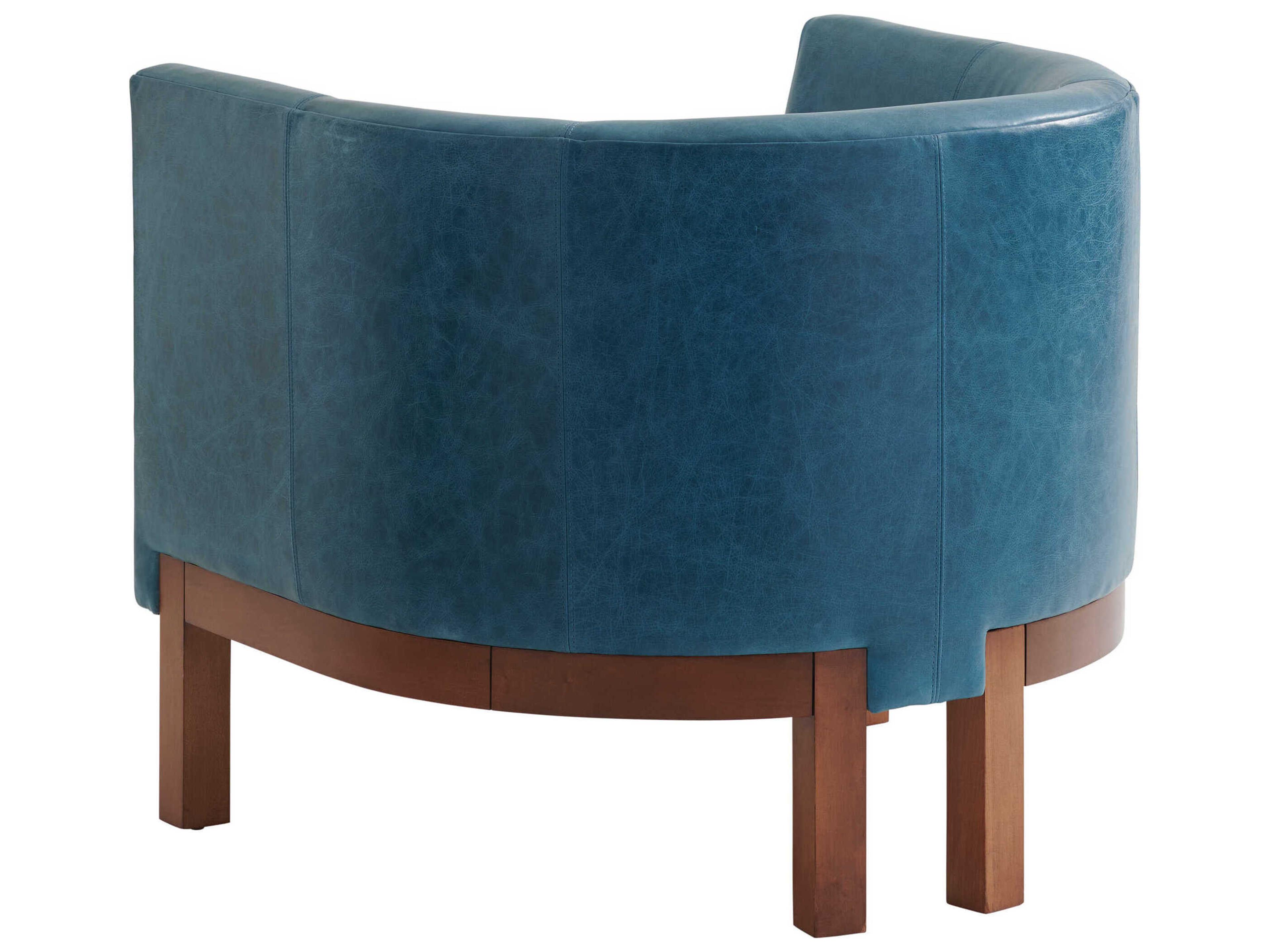 Tommy Bahama Palm Desert Blue Leather Accent Chair