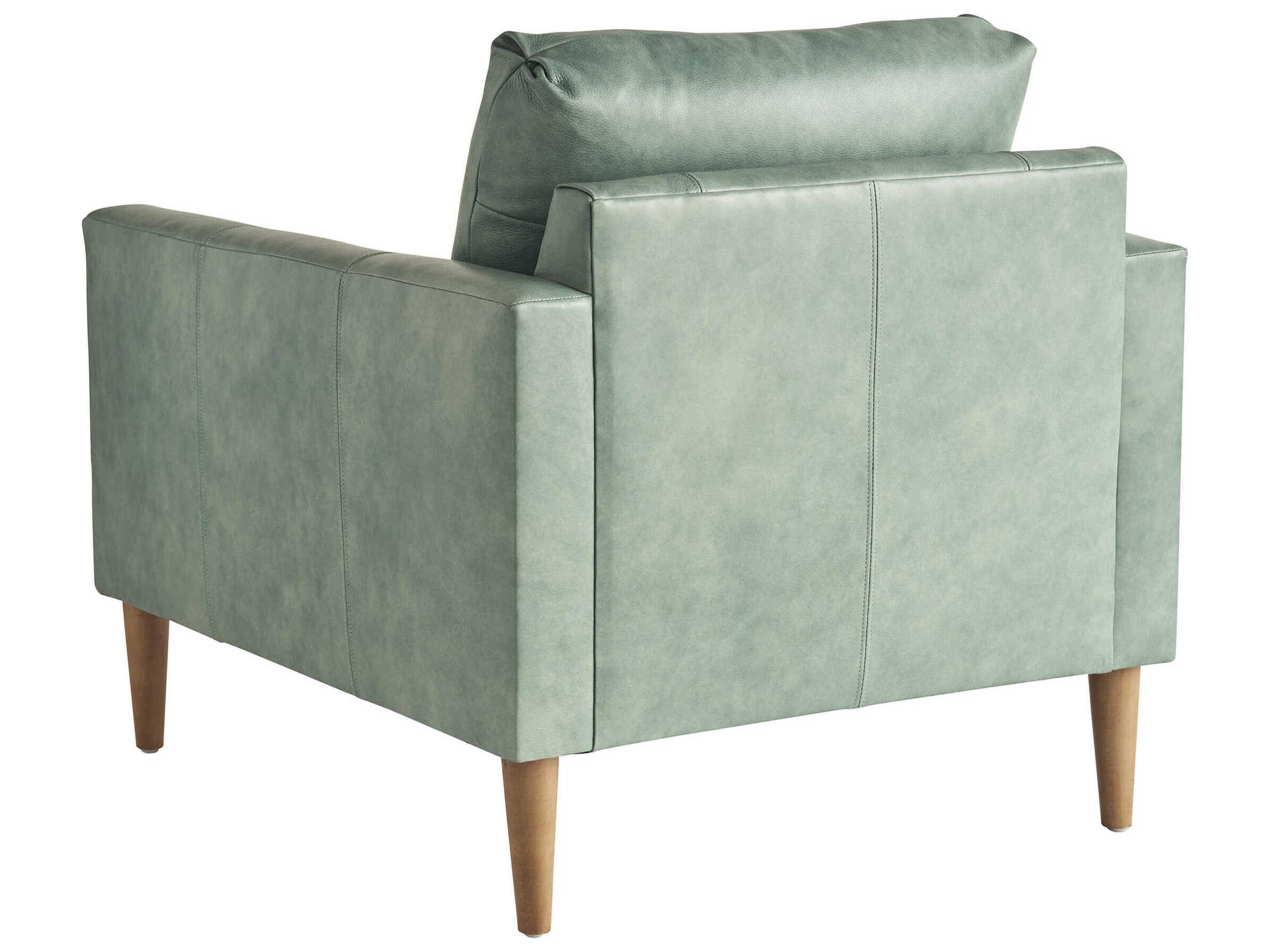 Tommy Bahama Sunset Key Gray Leather Accent Chair