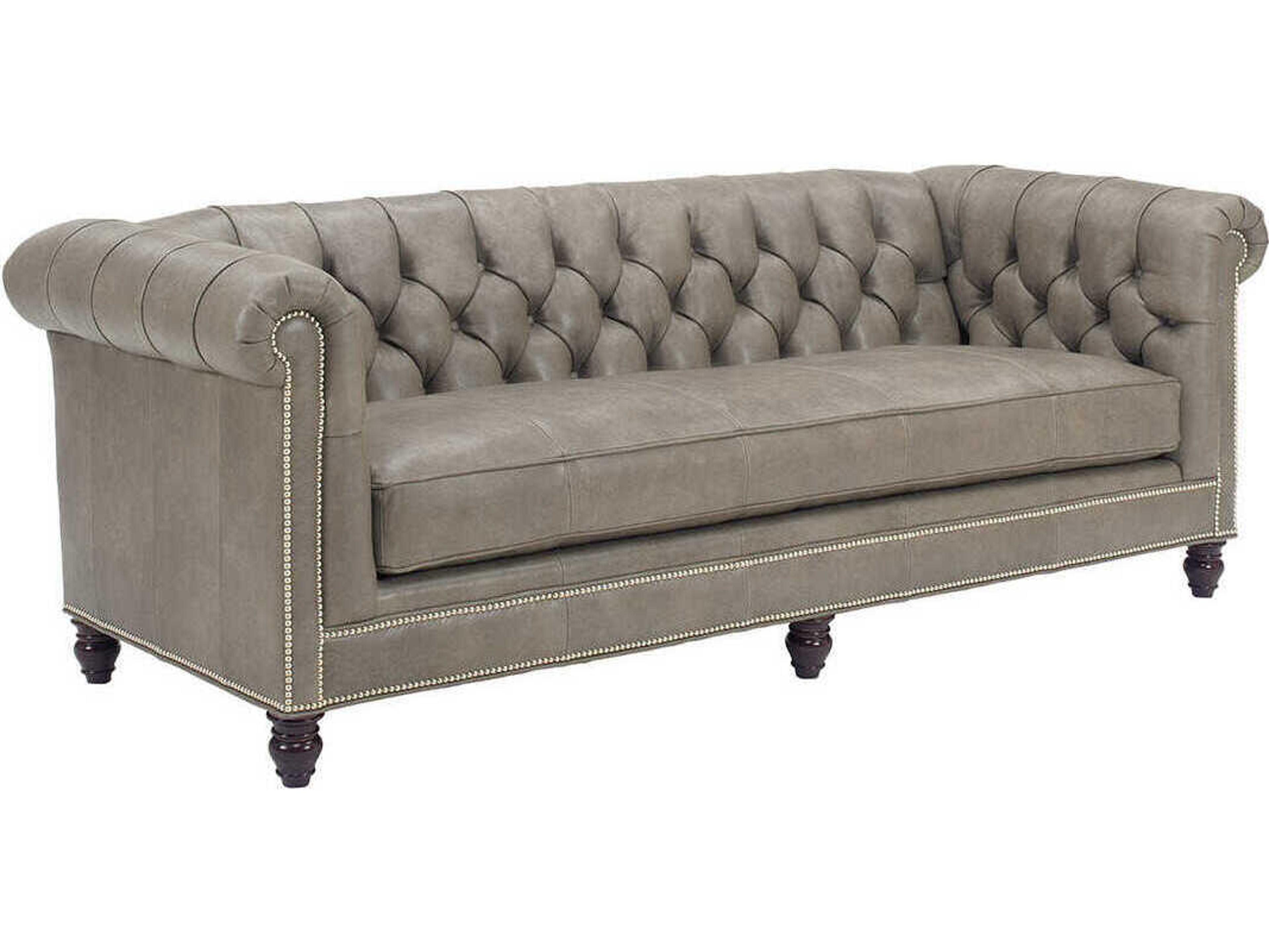 Upholstery Gray Leather Sofa