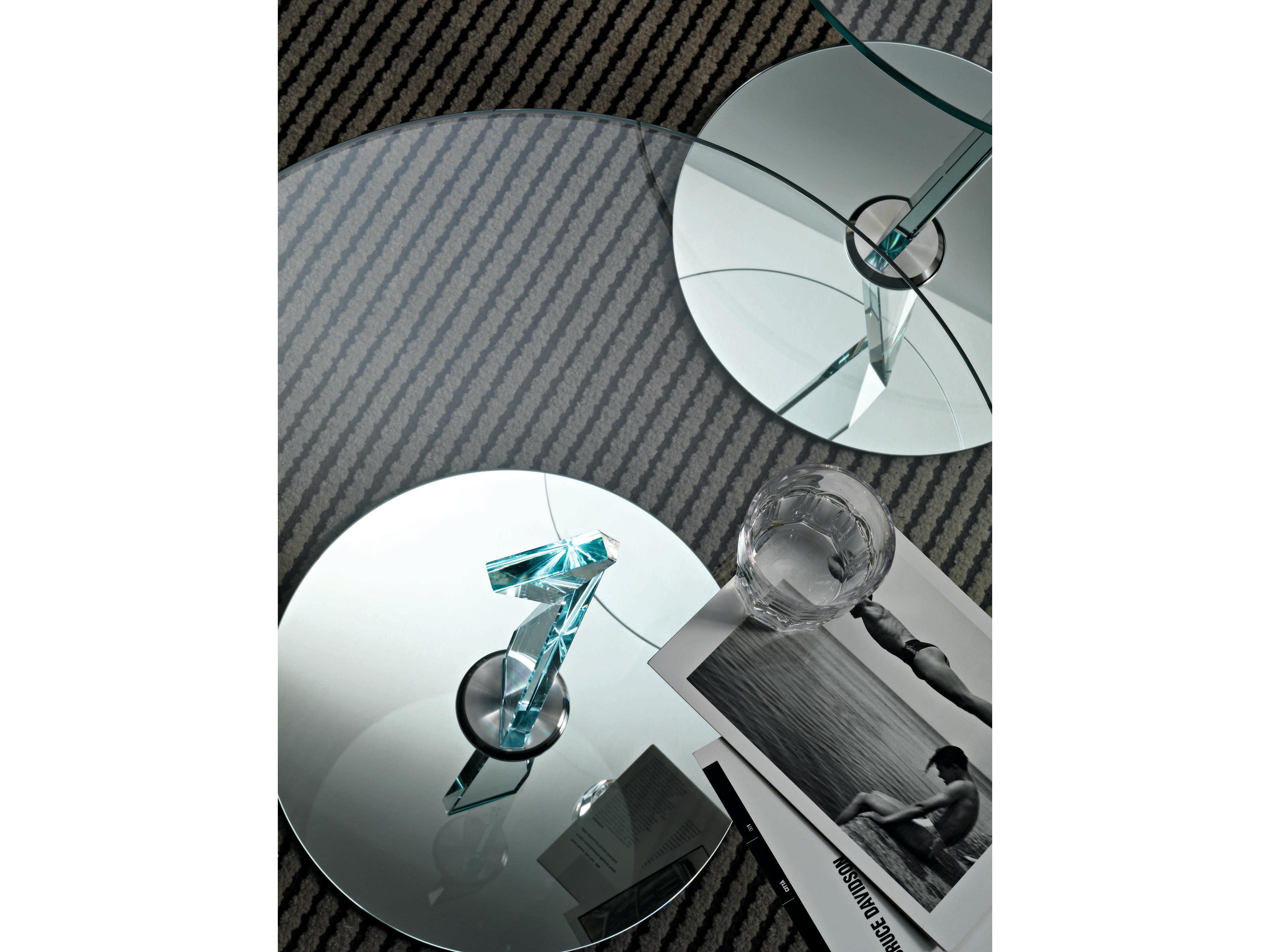 Tonelli Bakkarat Round Glass End Table