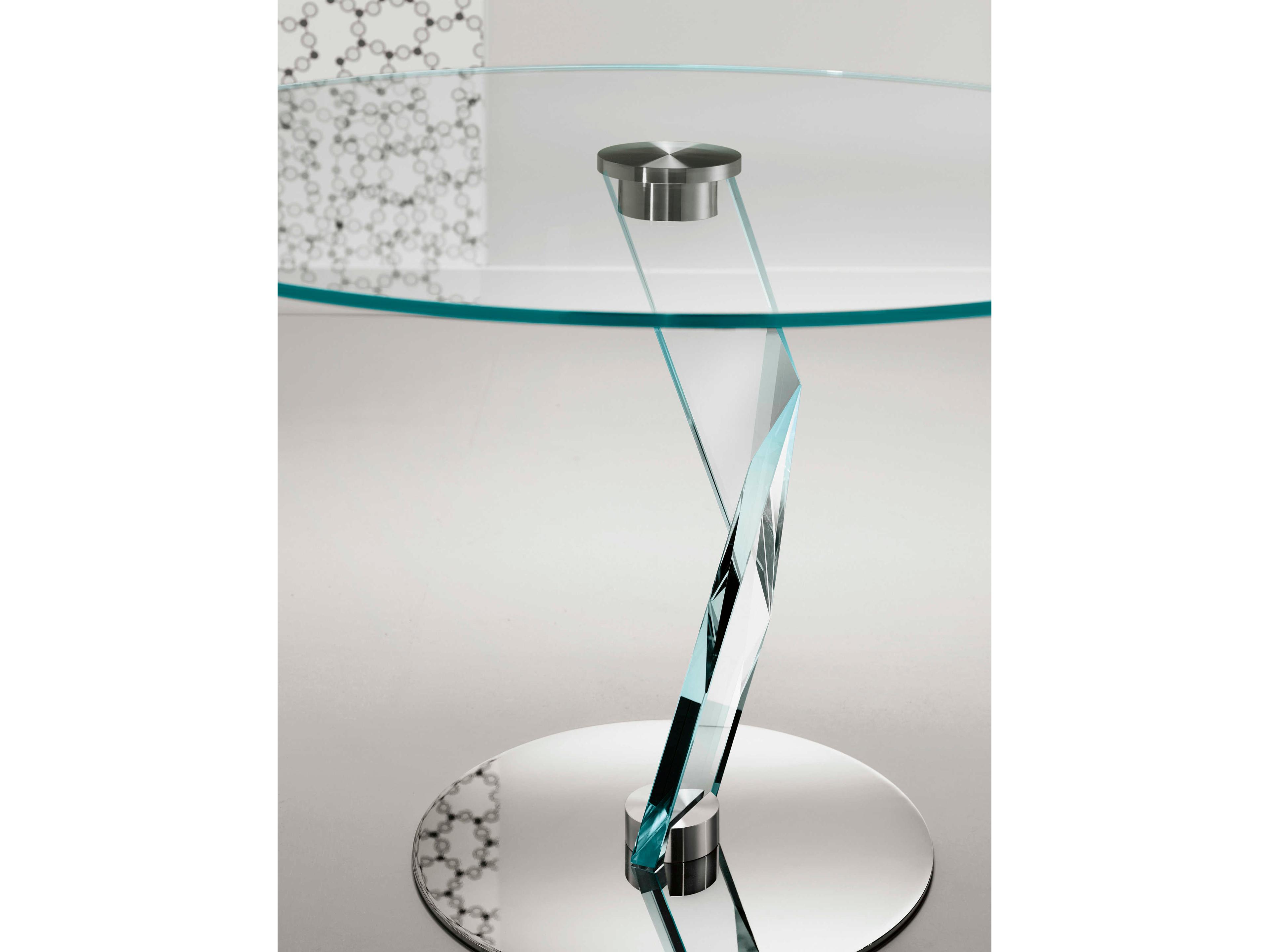 Tonelli Bakkarat Round Glass Dining Table