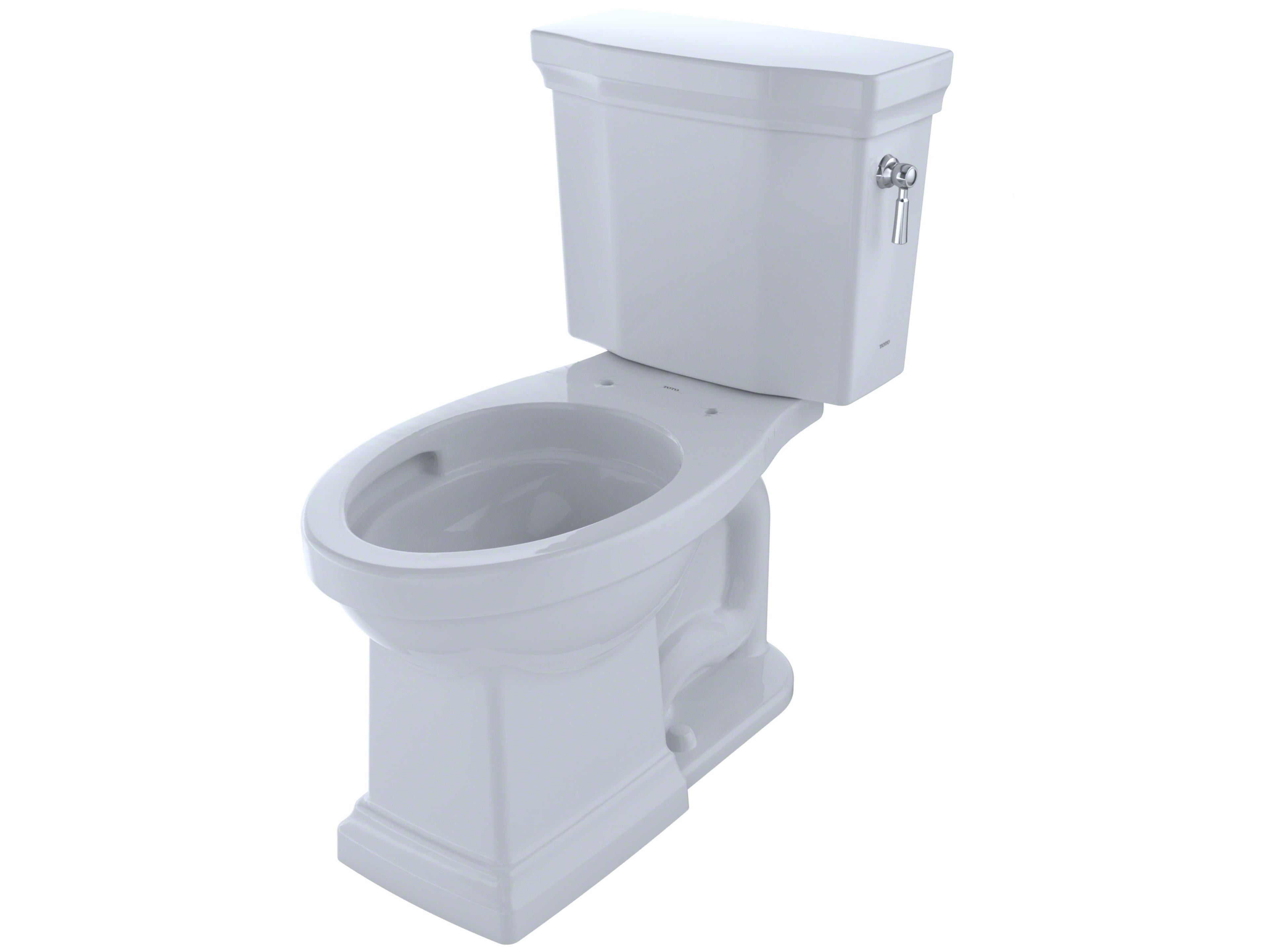 Promenade-II 1G 2-Piece Elongated Universal Height Cotton White Toilet with Cefiontect and Right-Hand Trip Lever