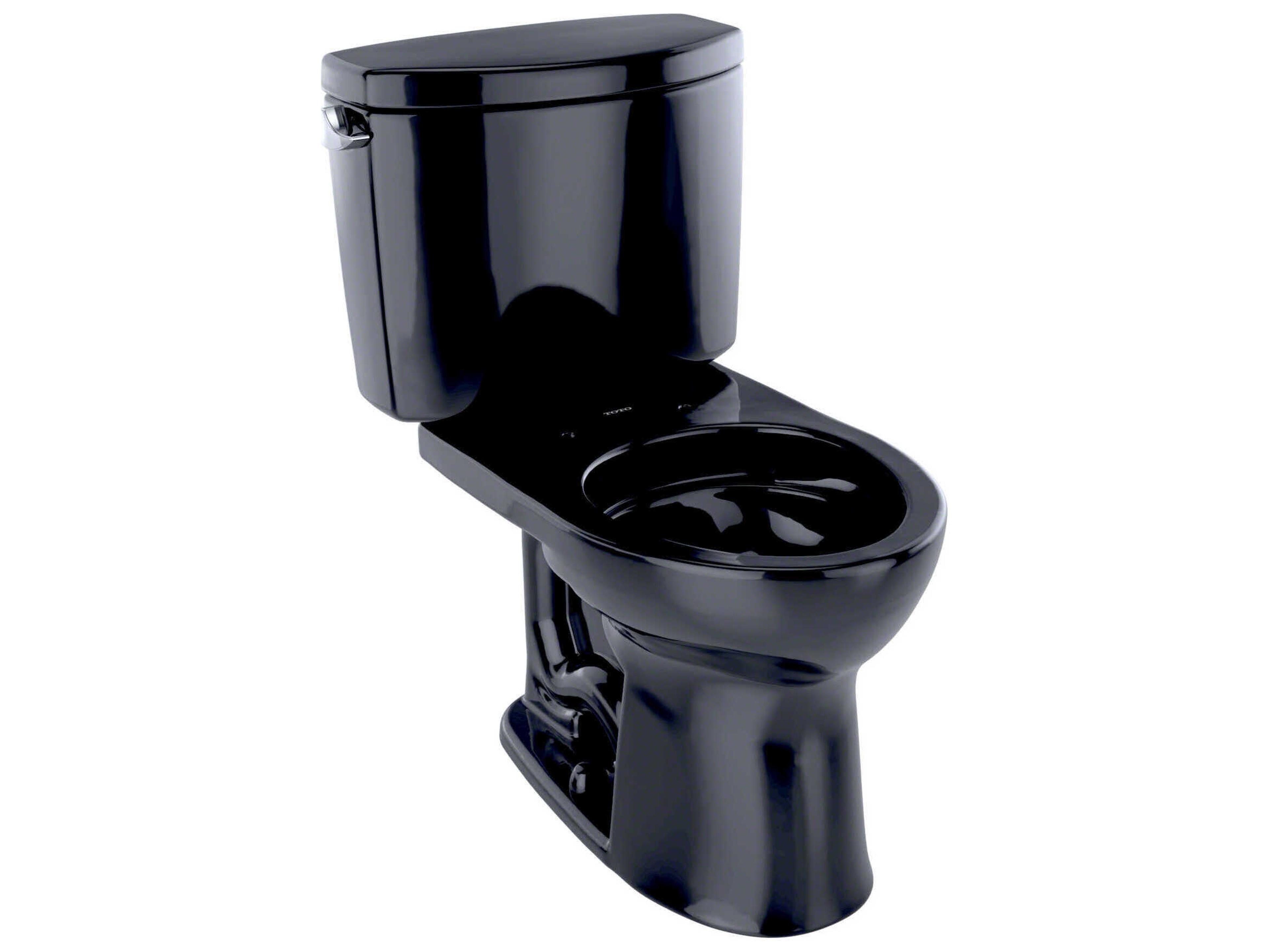 Drake-II 2-Piece Round Universal Height Ebony Toilet