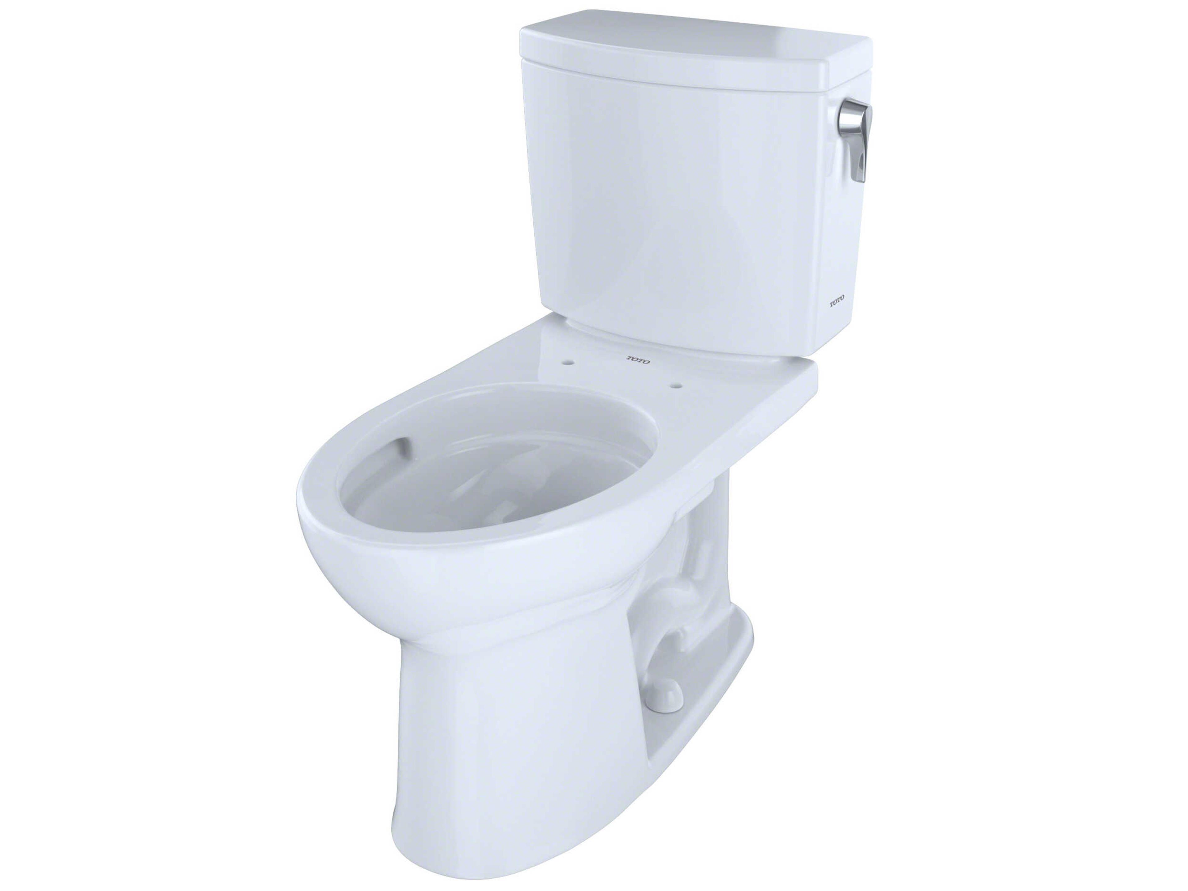 Drake-II 1G 2-Piece Elongated Universal Height Cotton White Toilet with Cefiontect and Right-Hand Trip Lever