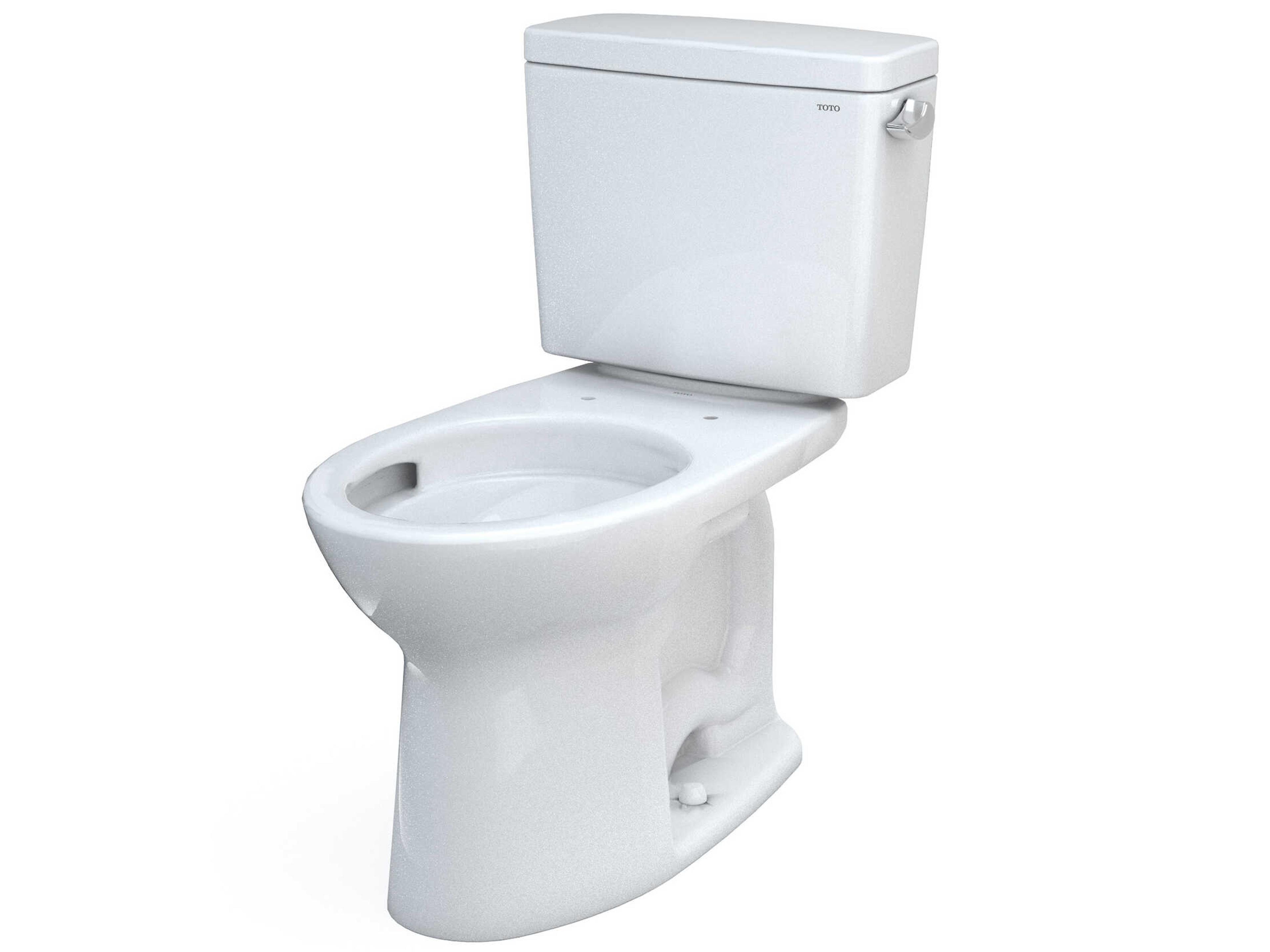 Drake 2-Piece Elongated Universal Height Tornado Flush Cotton White Toilet with Cefiontect and Right-Hand Trip Lever