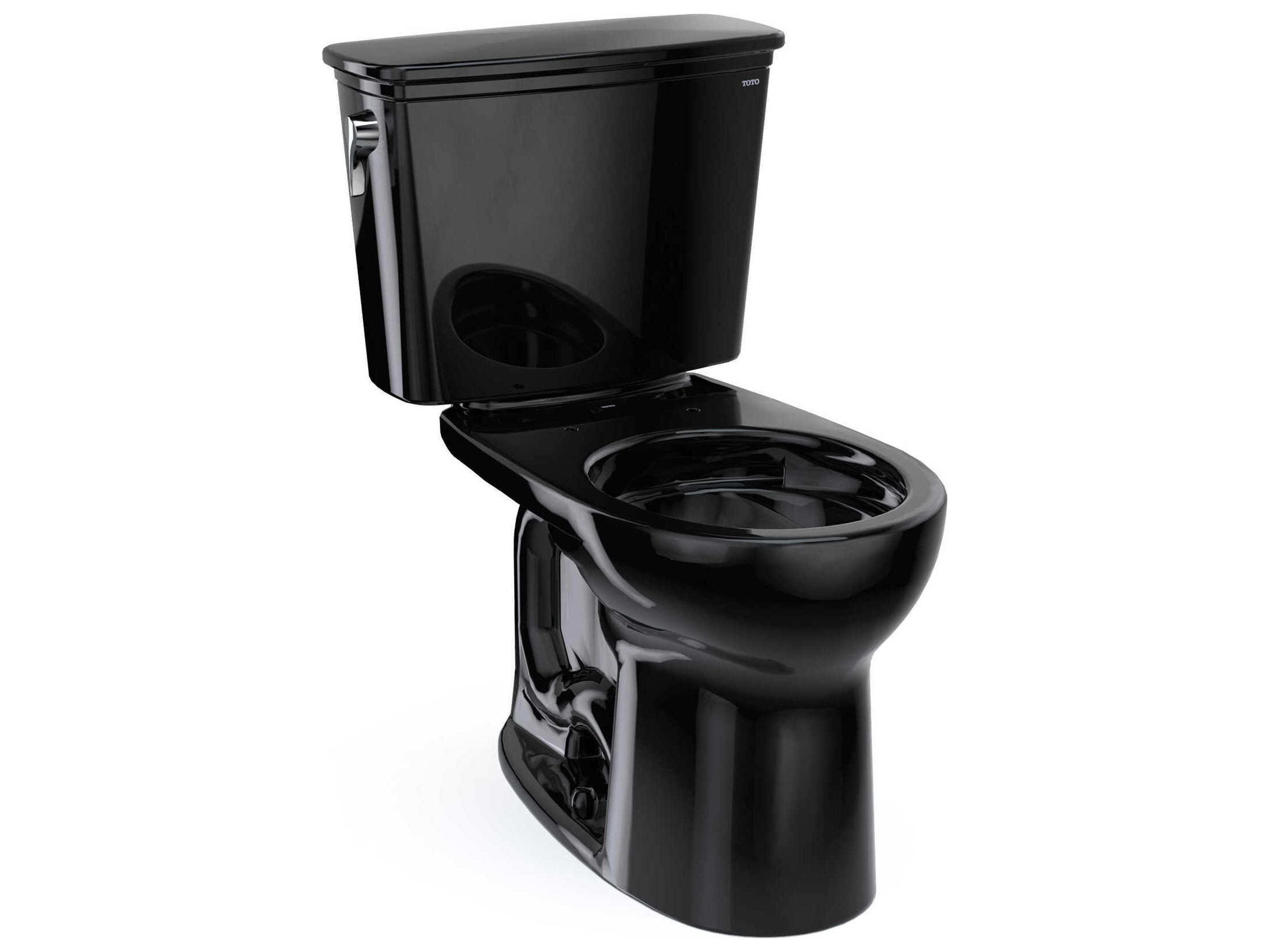 Drake Transitional 2-Piece Round Universal Height Tornado Flush Ebony Toilet