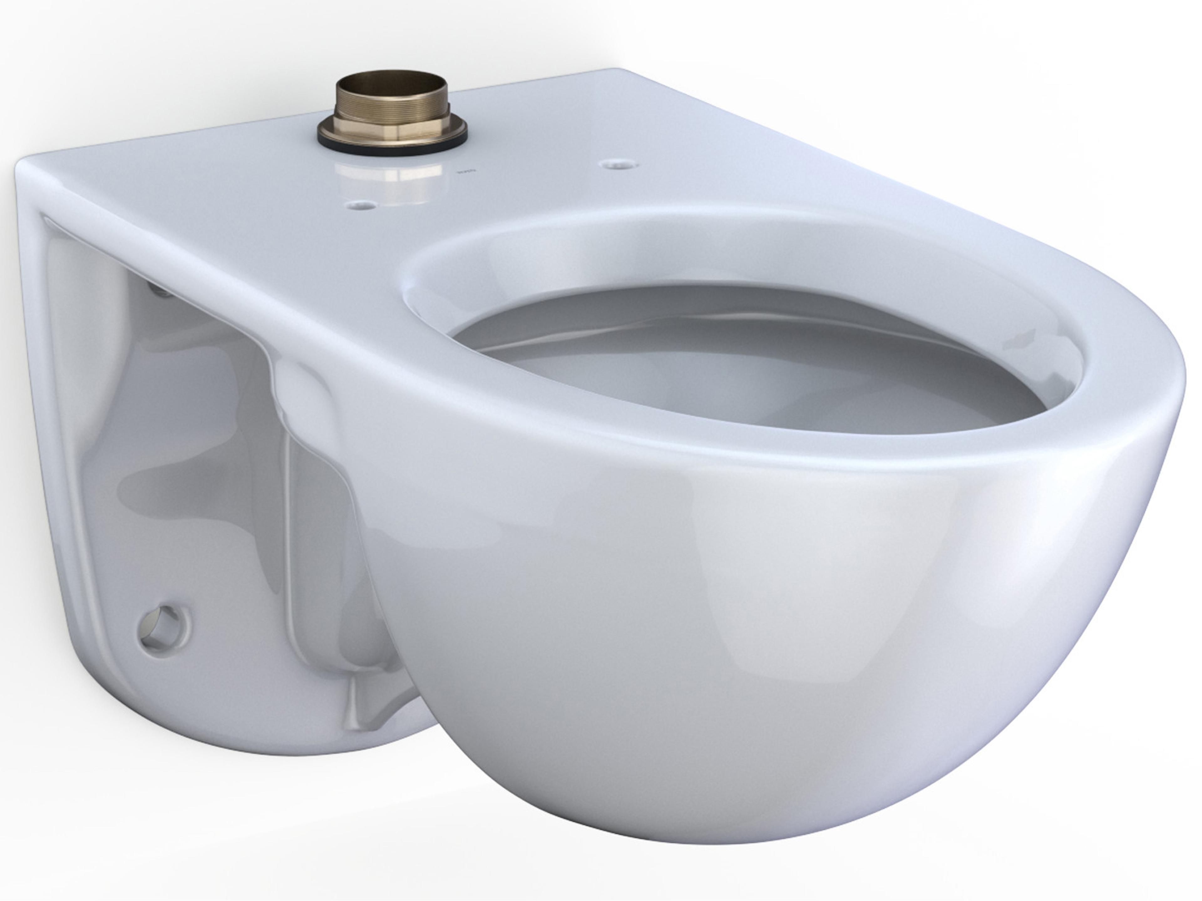 Tornado Flush Commercial Flushometer Wall-Mounted Toilet, Elongated