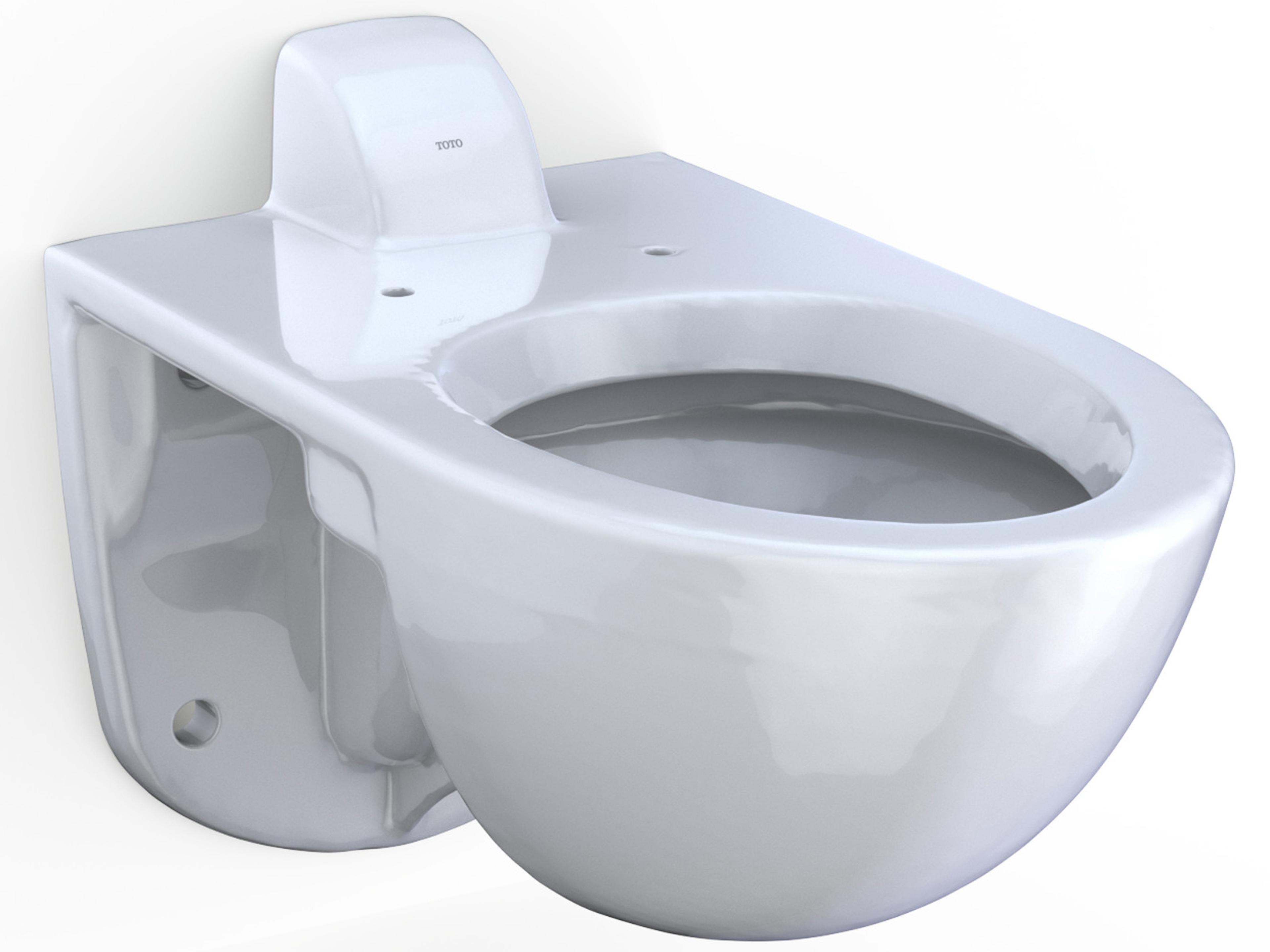 Tornado Flush Commercial Flushometer Wall-Mounted Toilet, Elongated