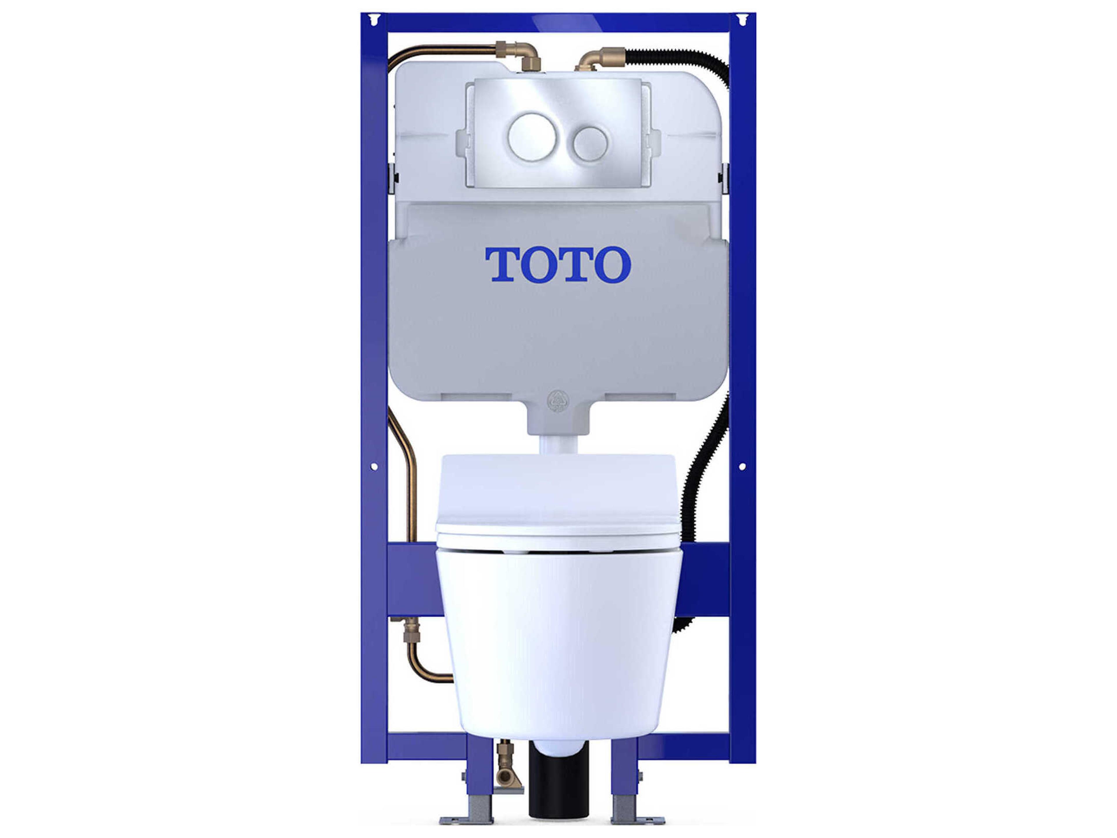 Washlet+ RP Wall-Hung D-Shape Toilet with RX Bidet Seat and DuoFit In-Wall Dual-Flush Tank System