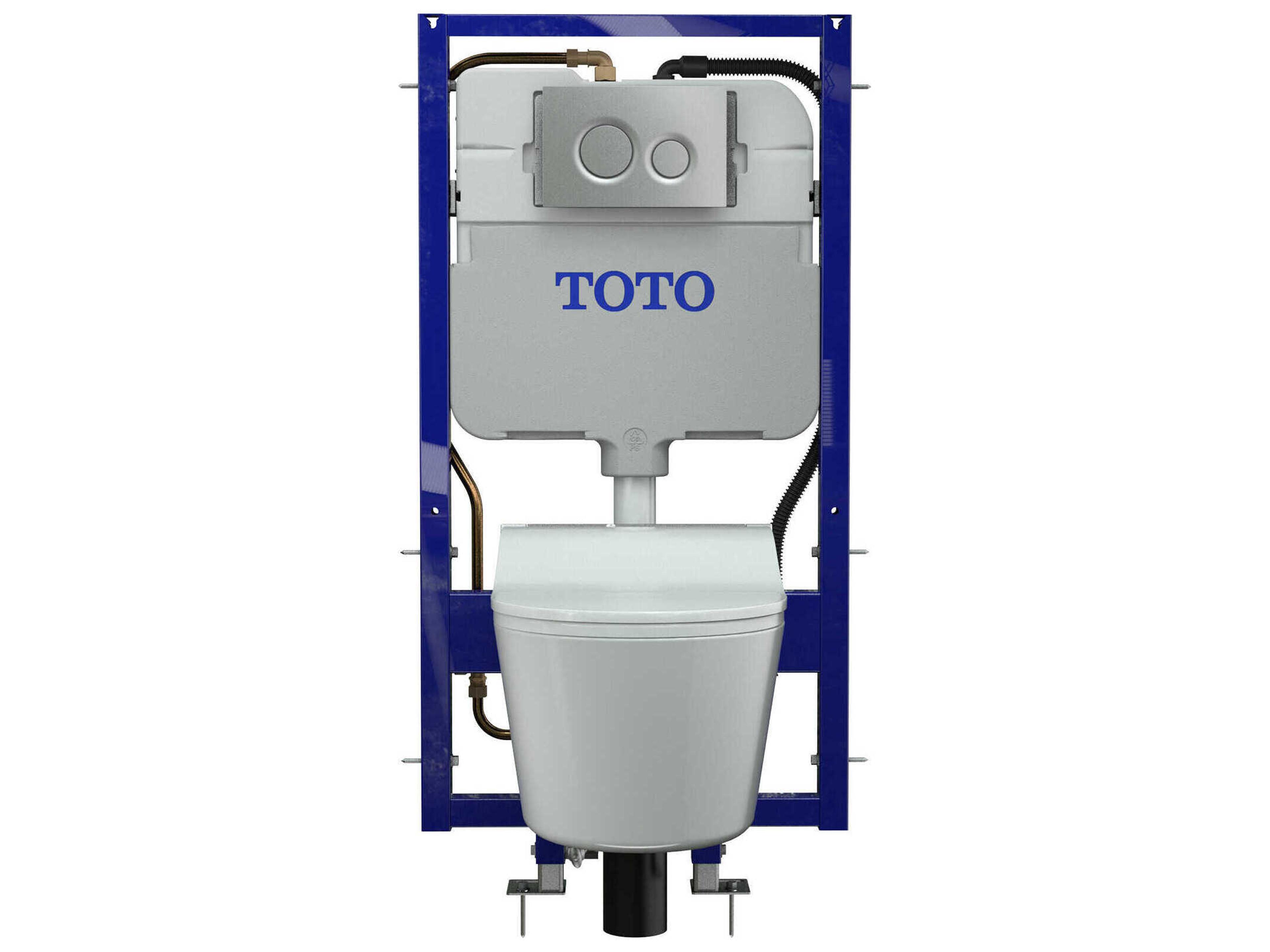 Washlet+ RP Wall-Hung D-Shape Toilet with RW Bidet Seat and DuoFit In-Wall Auto Dual-Flush Tank System