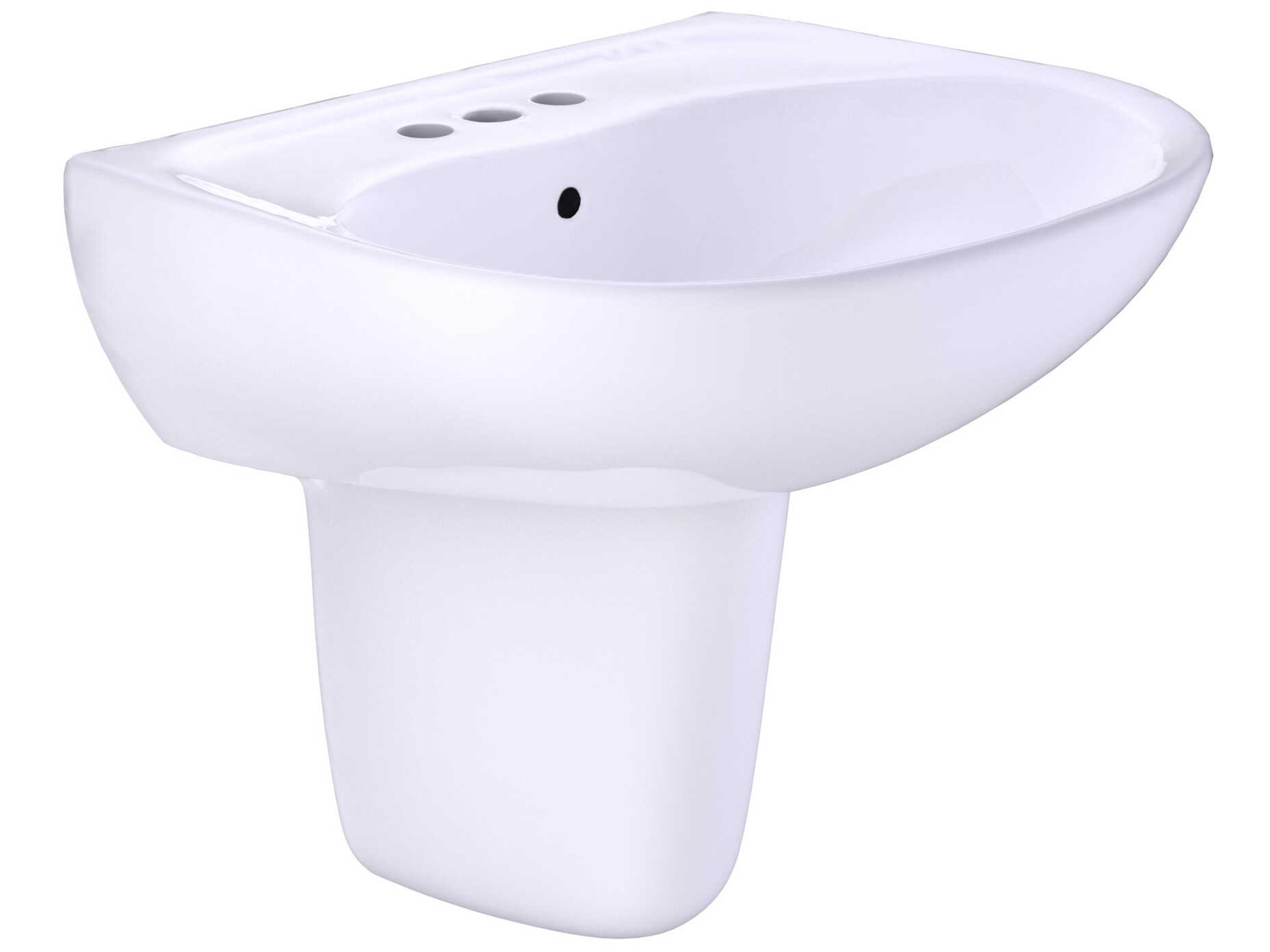 Supreme Oval Wall-Mount Bathroom Sink with Cefiontect and Shroud