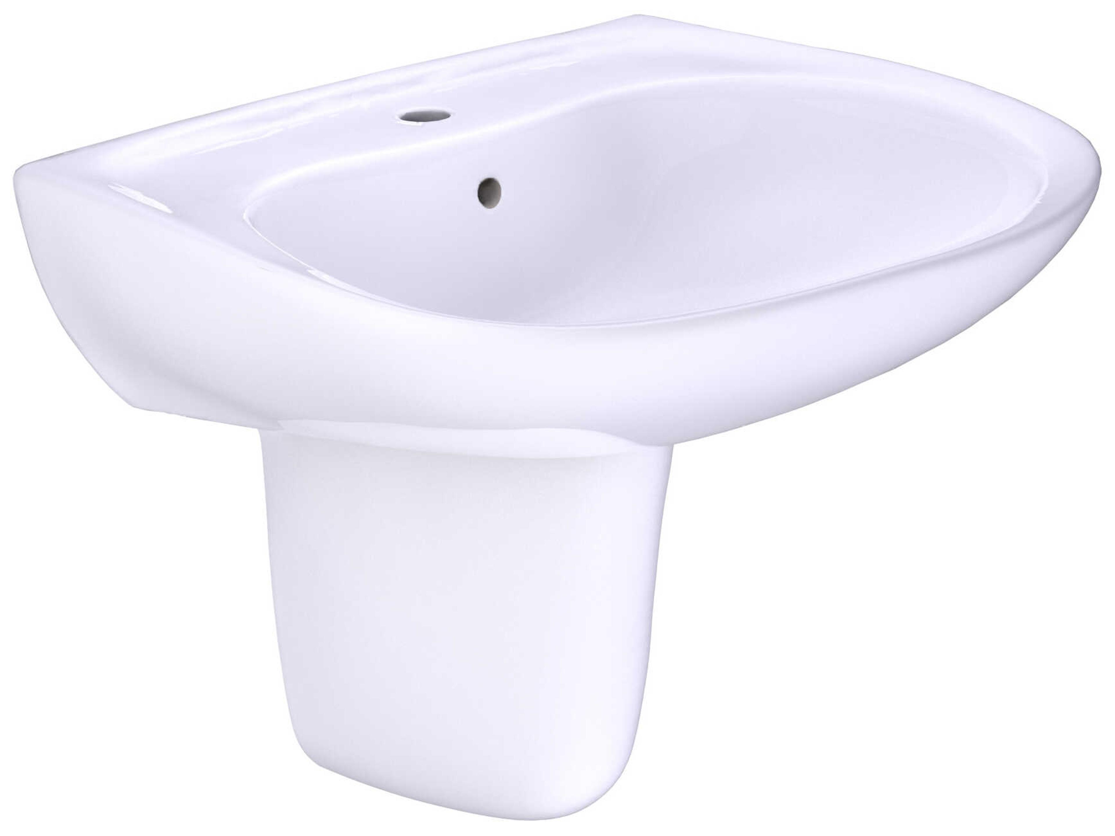 Prominence Oval Wall-Mount Bathroom Sink with Cefiontect and Shroud for Single Hole Faucets