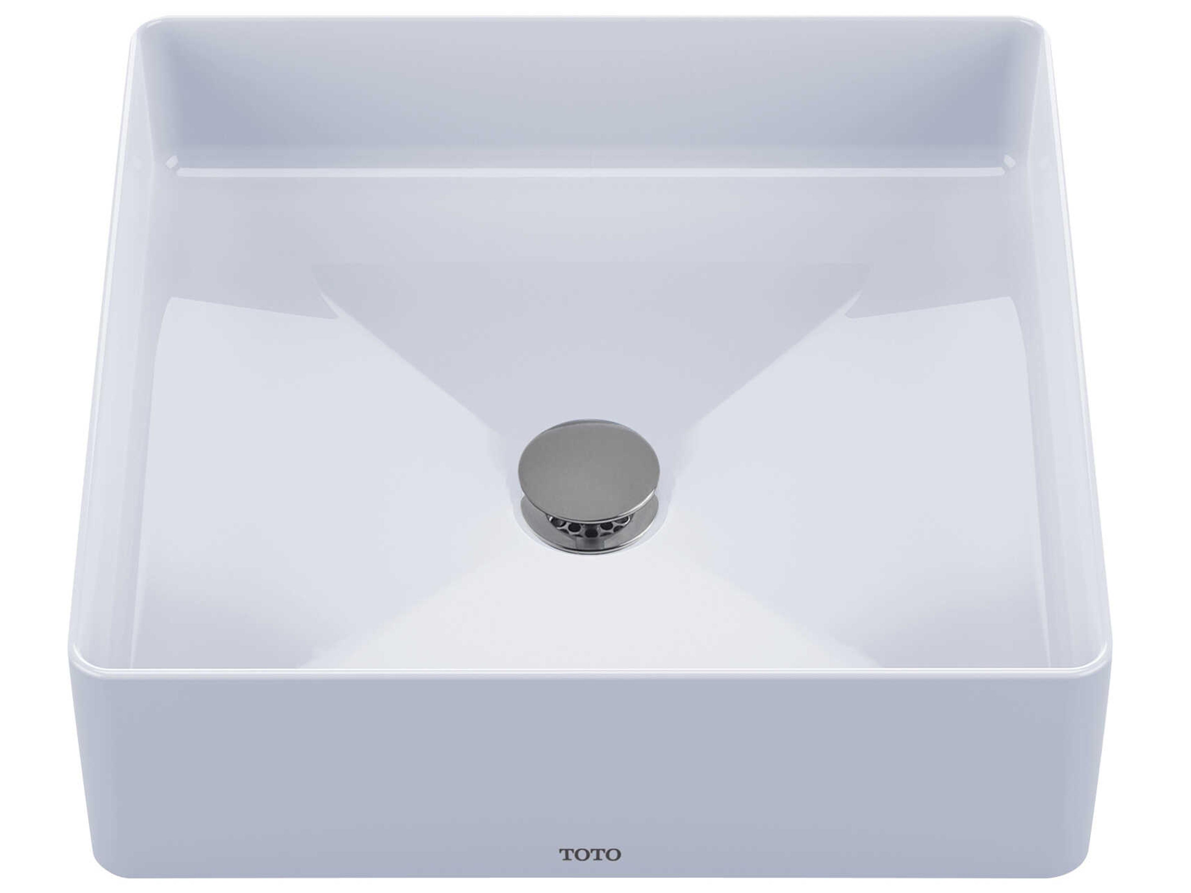 Arvina Cotton White Square Vessel Fireclay Bathroom Sink