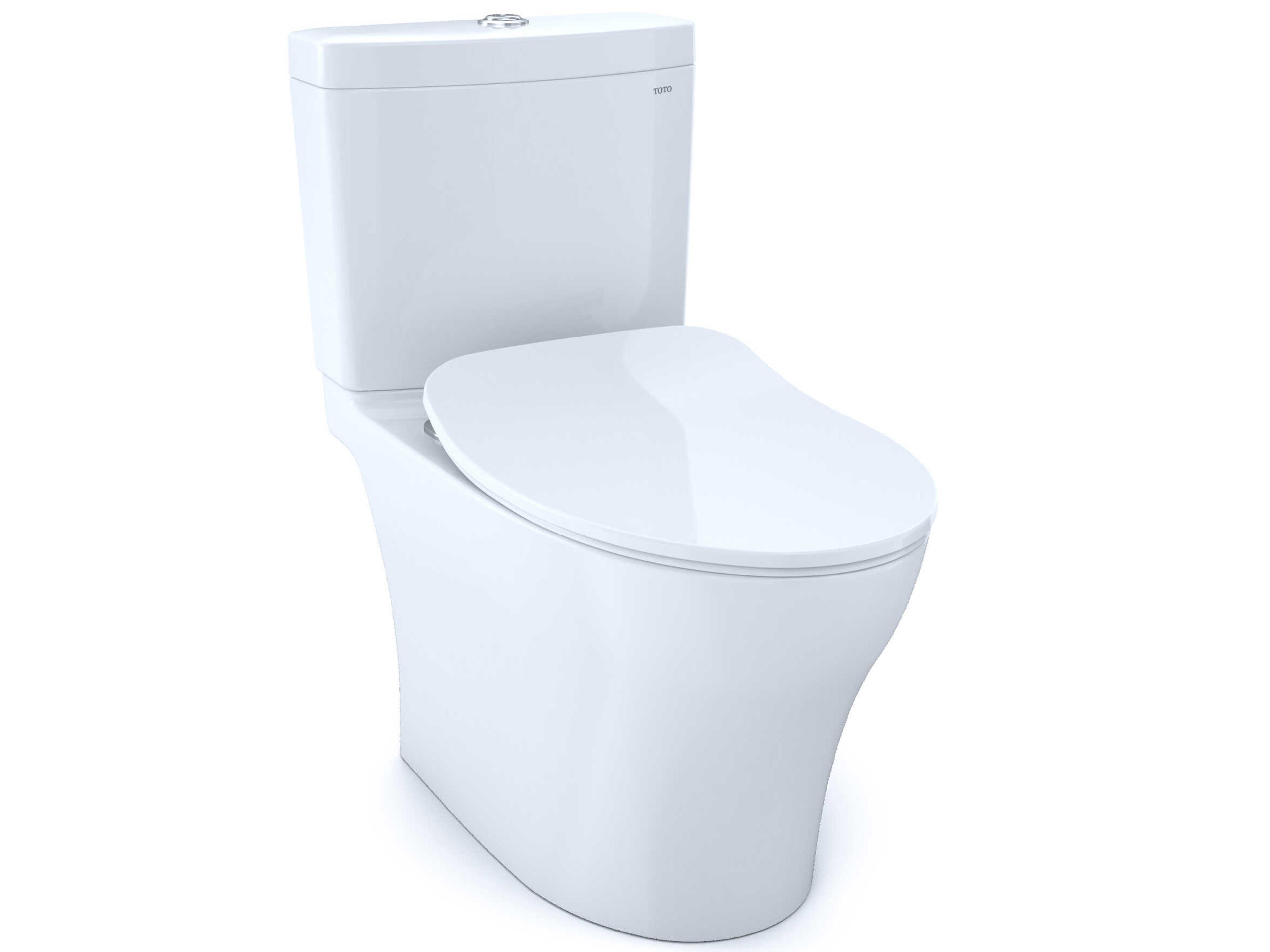 Aquia-IV 2-Piece Elongated Dual Flush Cotton White Toilet with Cefiontect and SoftClose Seat, Washlet+ Ready