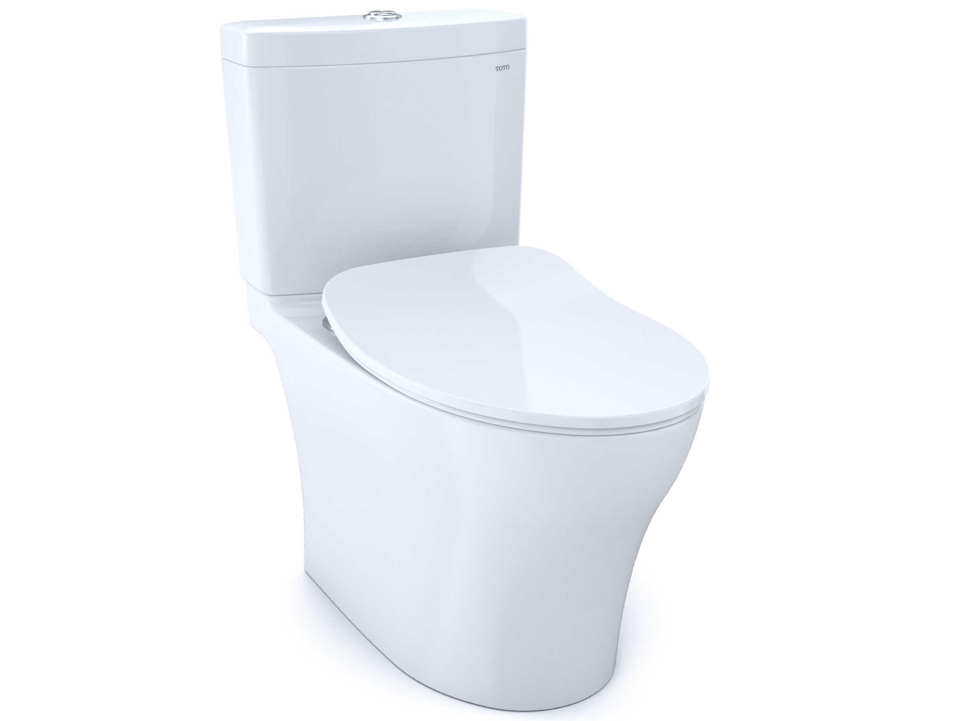 Aquia-IV 2-Piece Elongated Dual Flush Cotton White Toilet with Cefiontect and SoftClose Seat, Washlet+ Ready