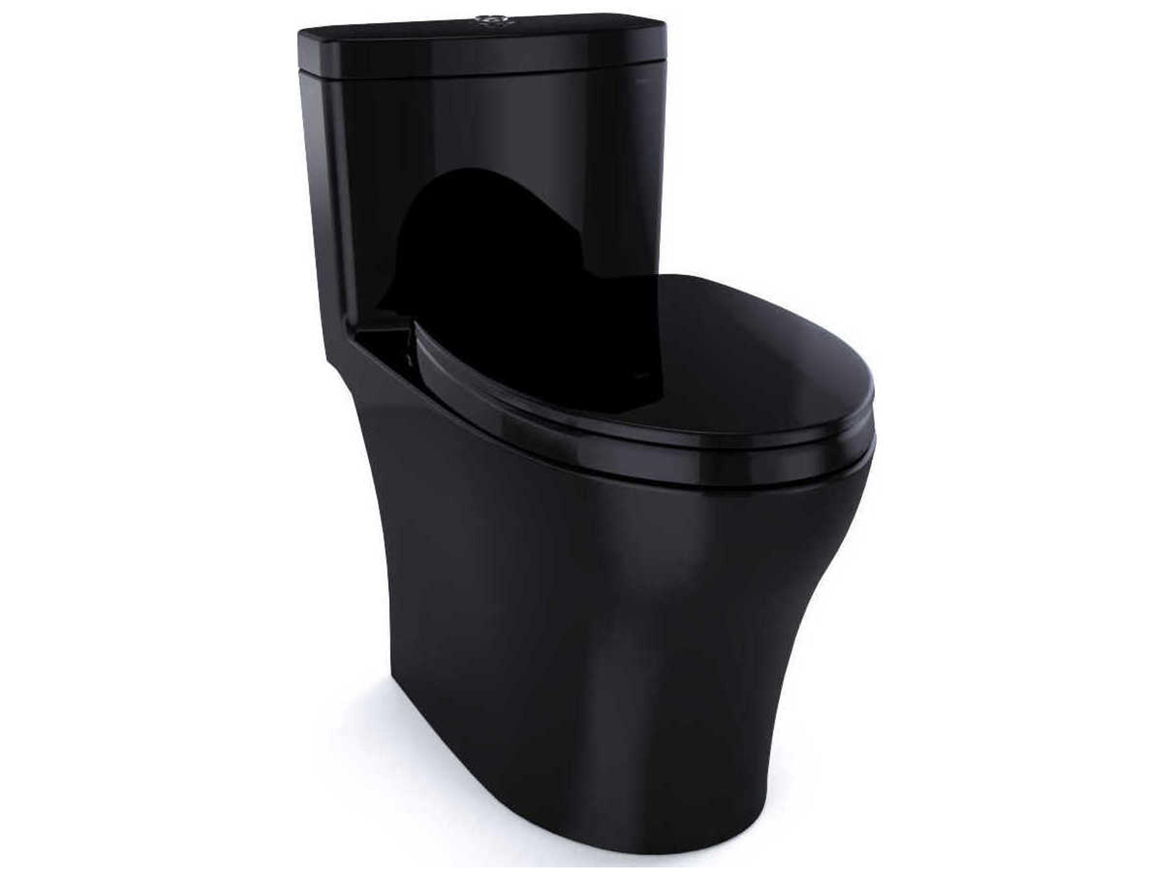 Aquia-IV 1-Piece Elongated Dual Flush Universal Height, Washlet+ Ready Ebony Toilet