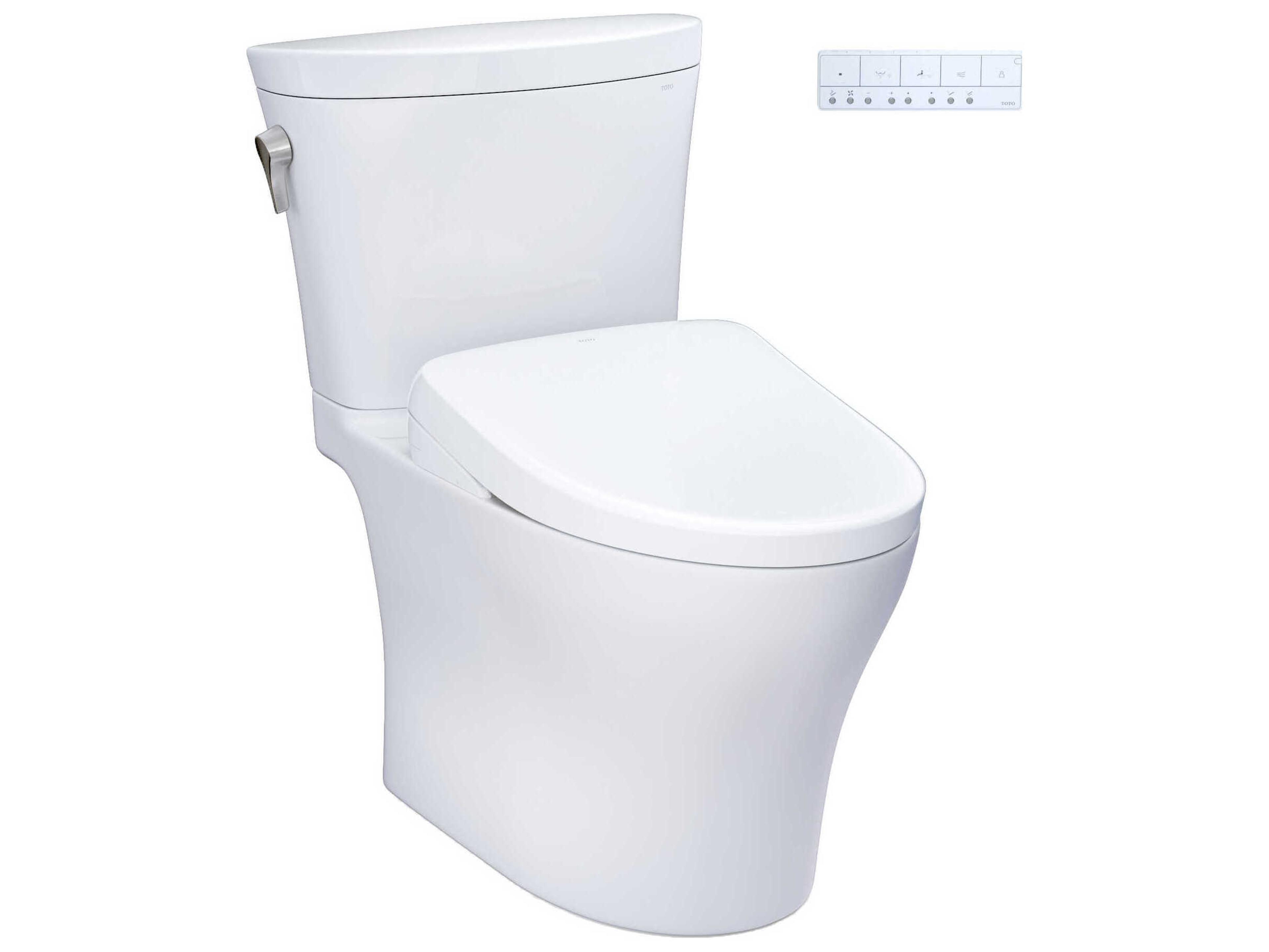 Aquia-IV Washlet+ Arc 2-Piece Elongated Dual Flush Toilet with S7A Contemporary Bidet Seat