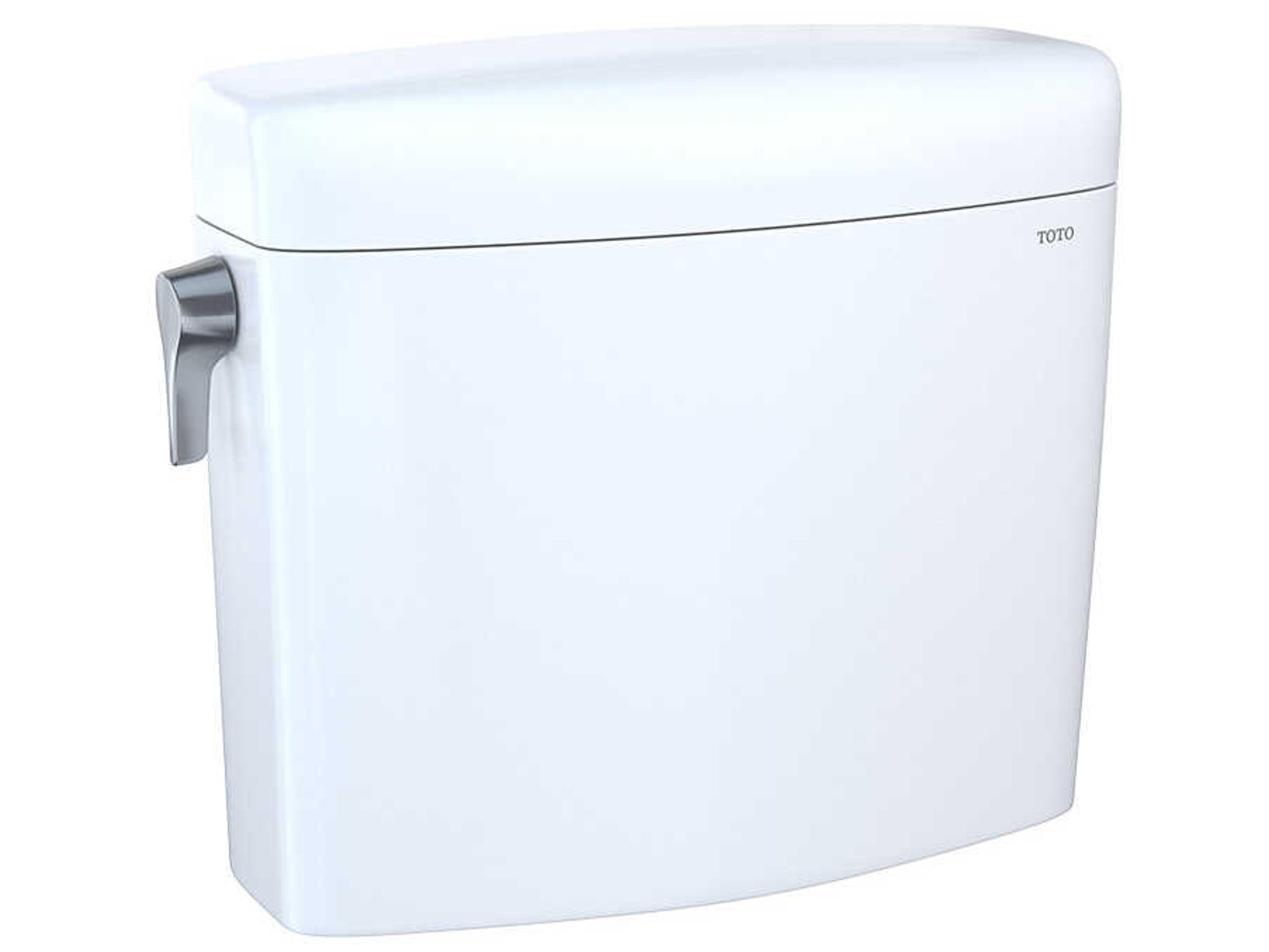 Aquia-IV Cube Dual Flush Cotton White Toilet Tank Only with Washlet+ Auto Flush Compatibility