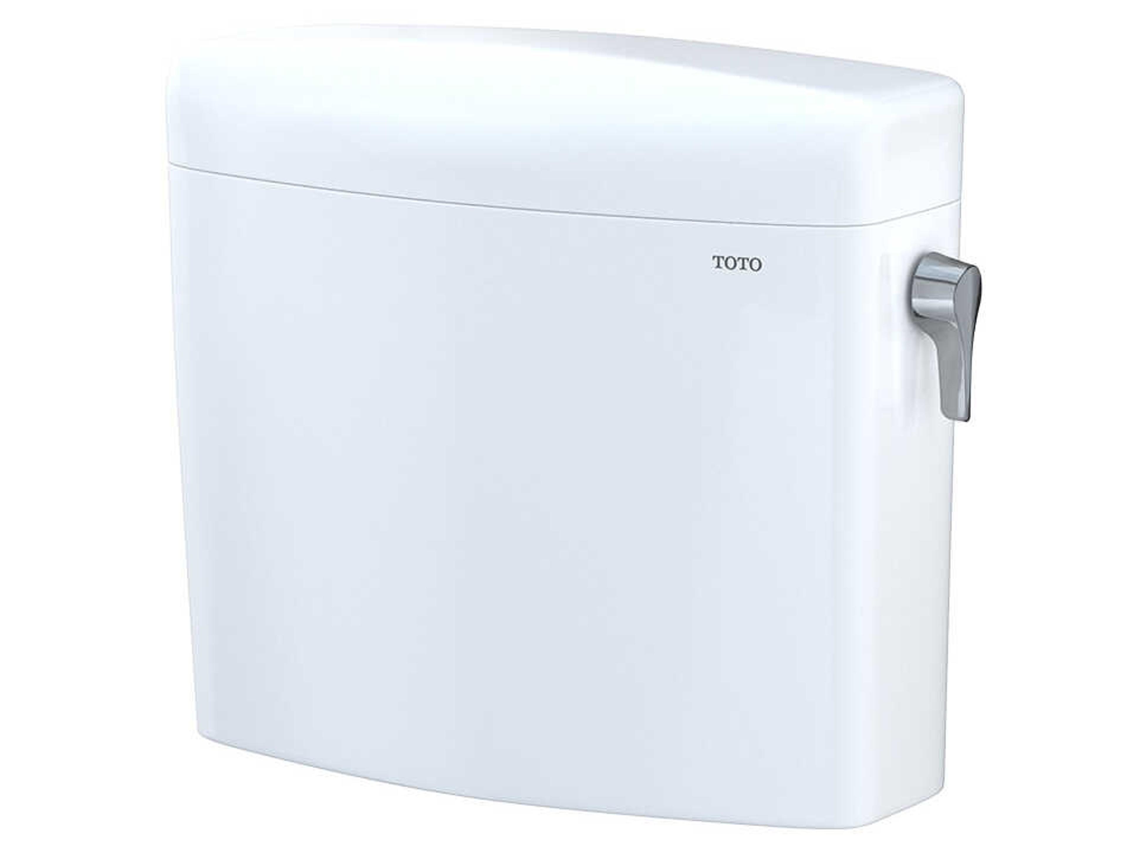 Aquia-IV Cube Dual Flush Cotton White Toilet Tank Only with Right Hand Trip Lever