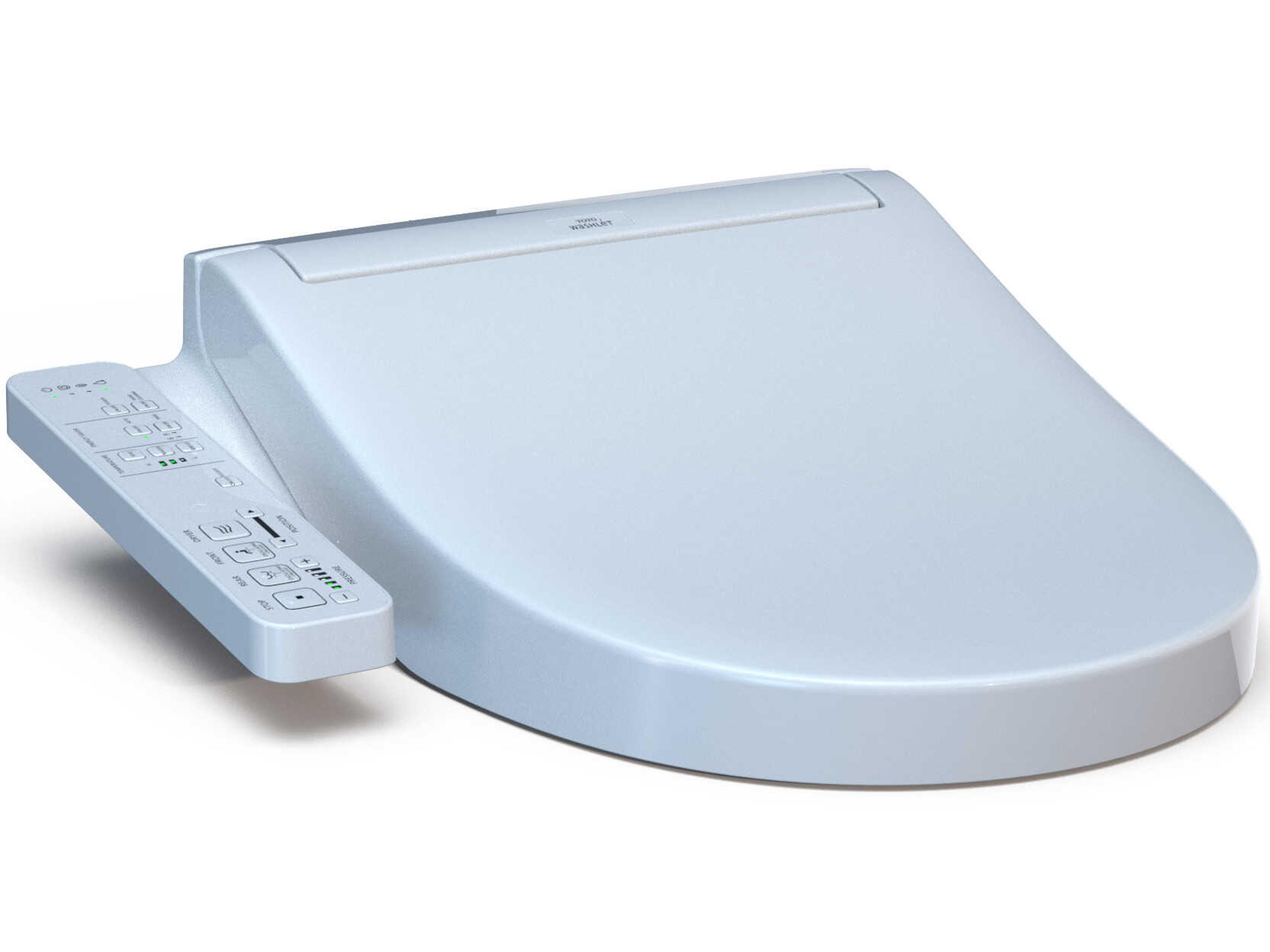 Cotton White Washlet KC2 Electronic Bidet Toilet Seat with Heated Seat and SoftClose Lid, Round