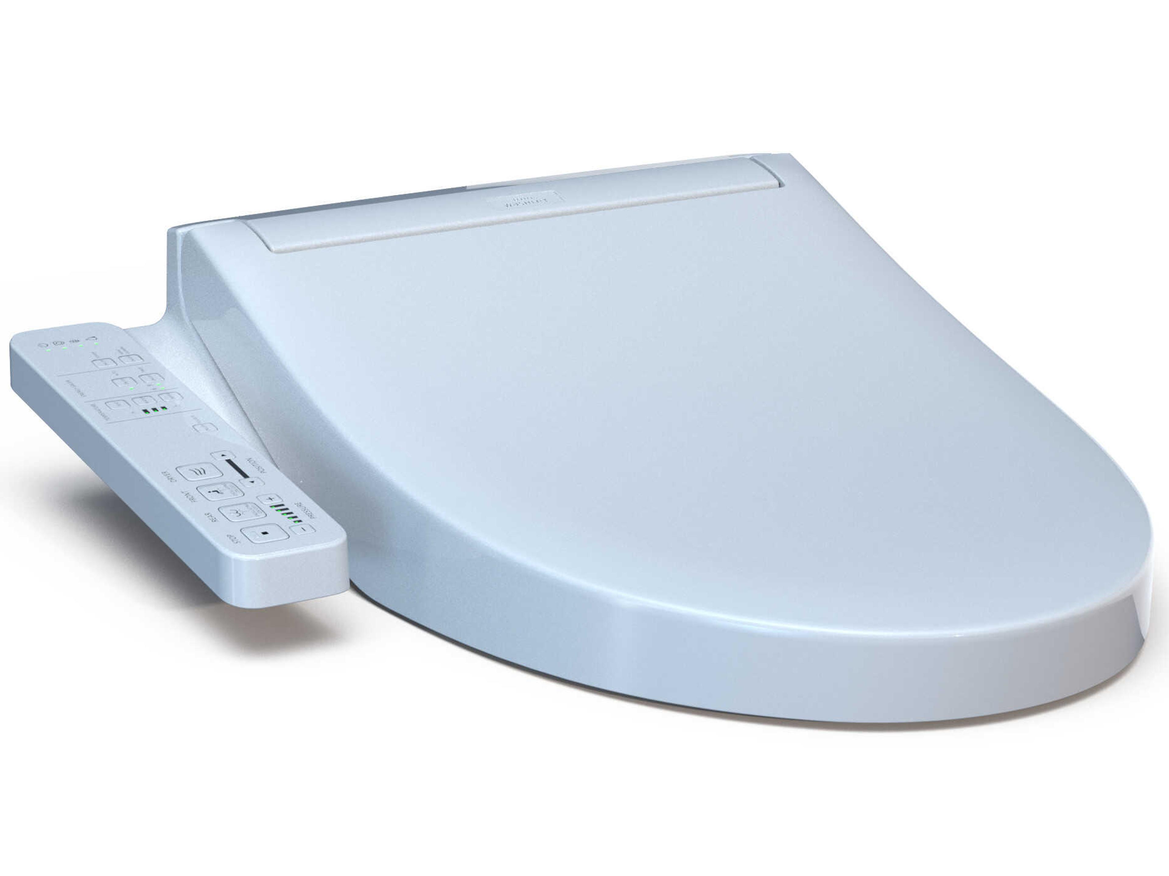Cotton White Washlet KC2 Electronic Bidet Toilet Seat with Heated Seat and SoftClose Lid, Elongated