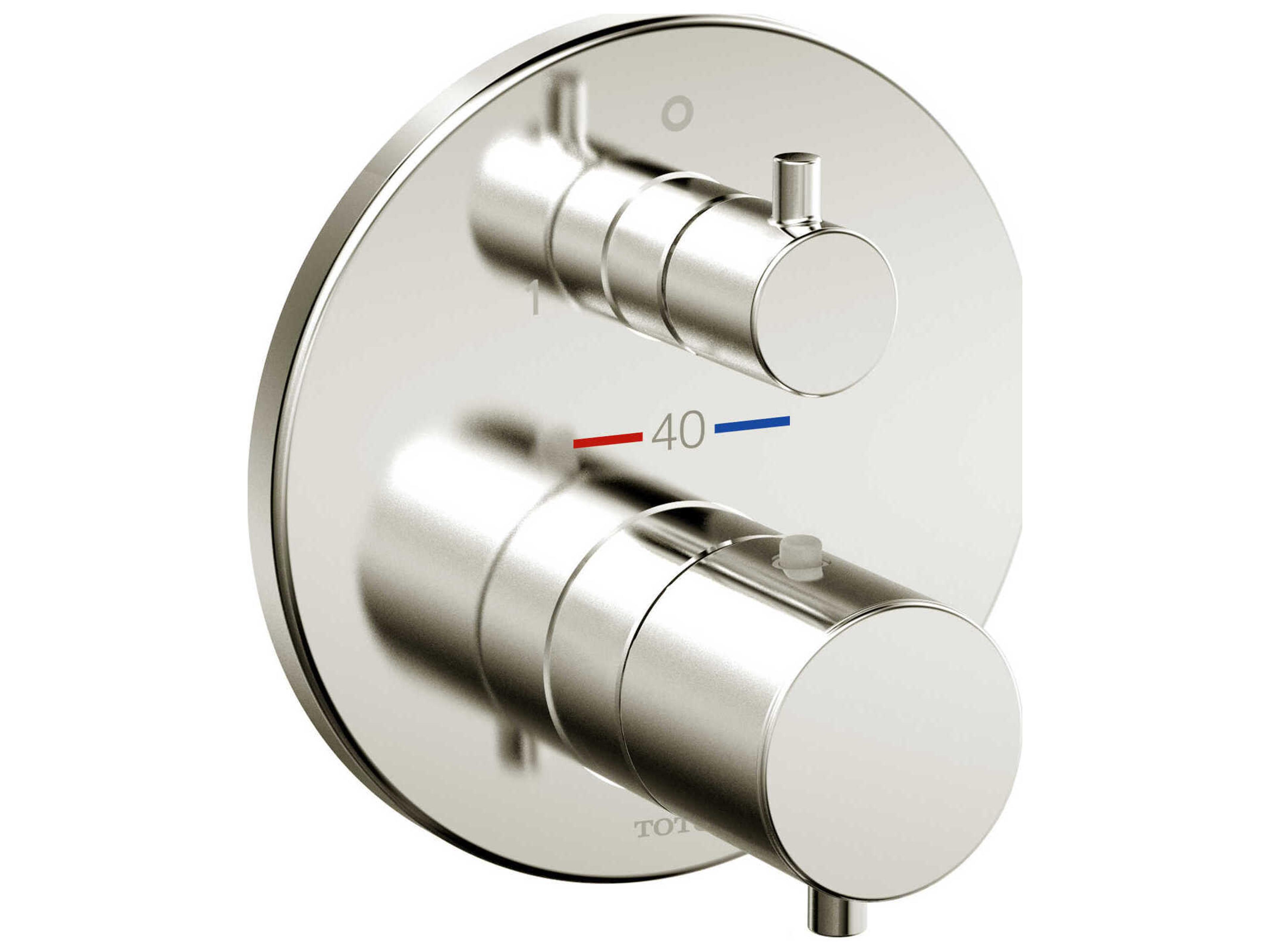 Round Thermostatic Mixing Valve with Two-Way Diverter Shower Trim