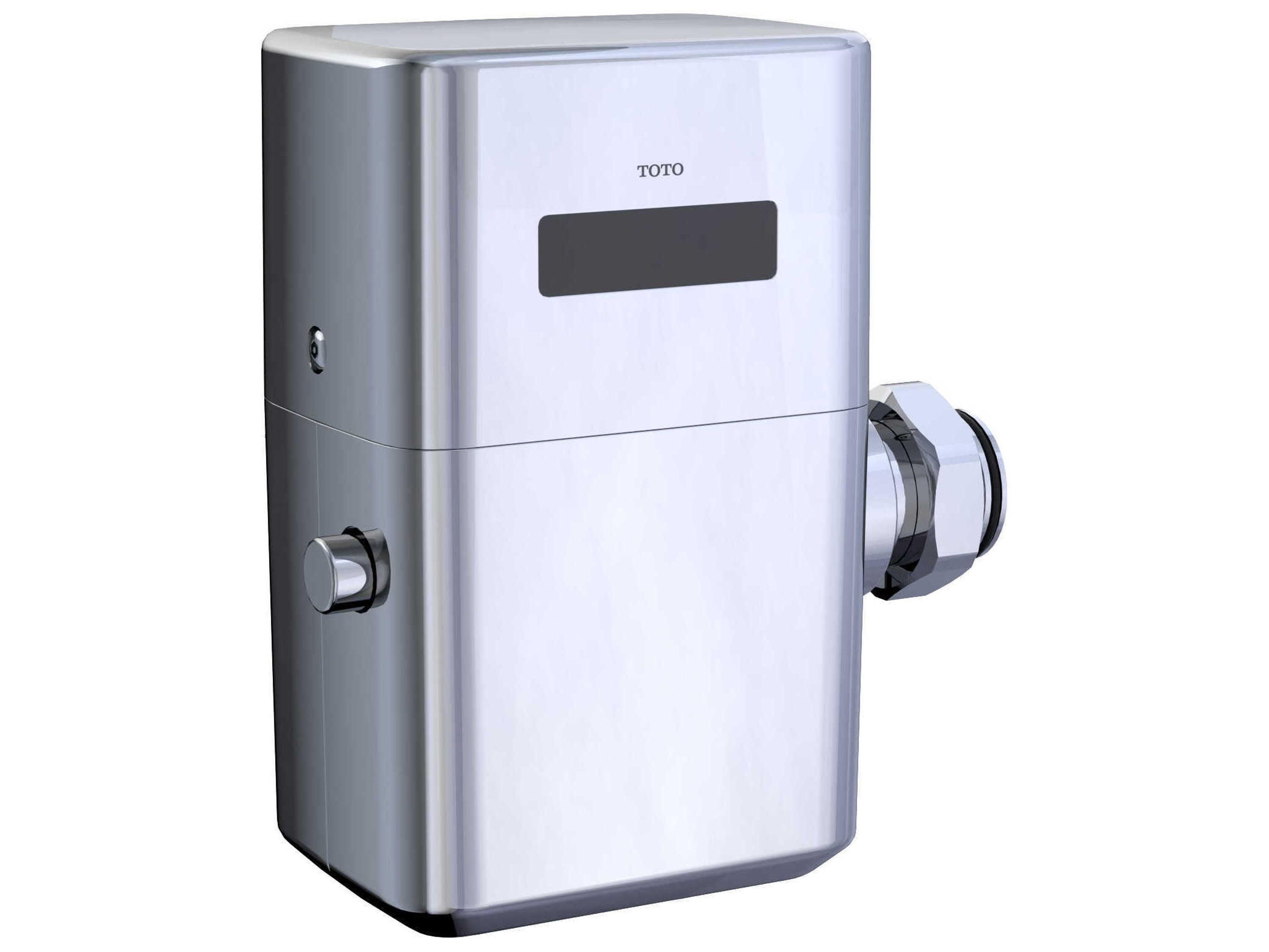 EcoPower Touchless Polished Chrome Toilet Flush Valve with 24" Vacuum Breaker Set