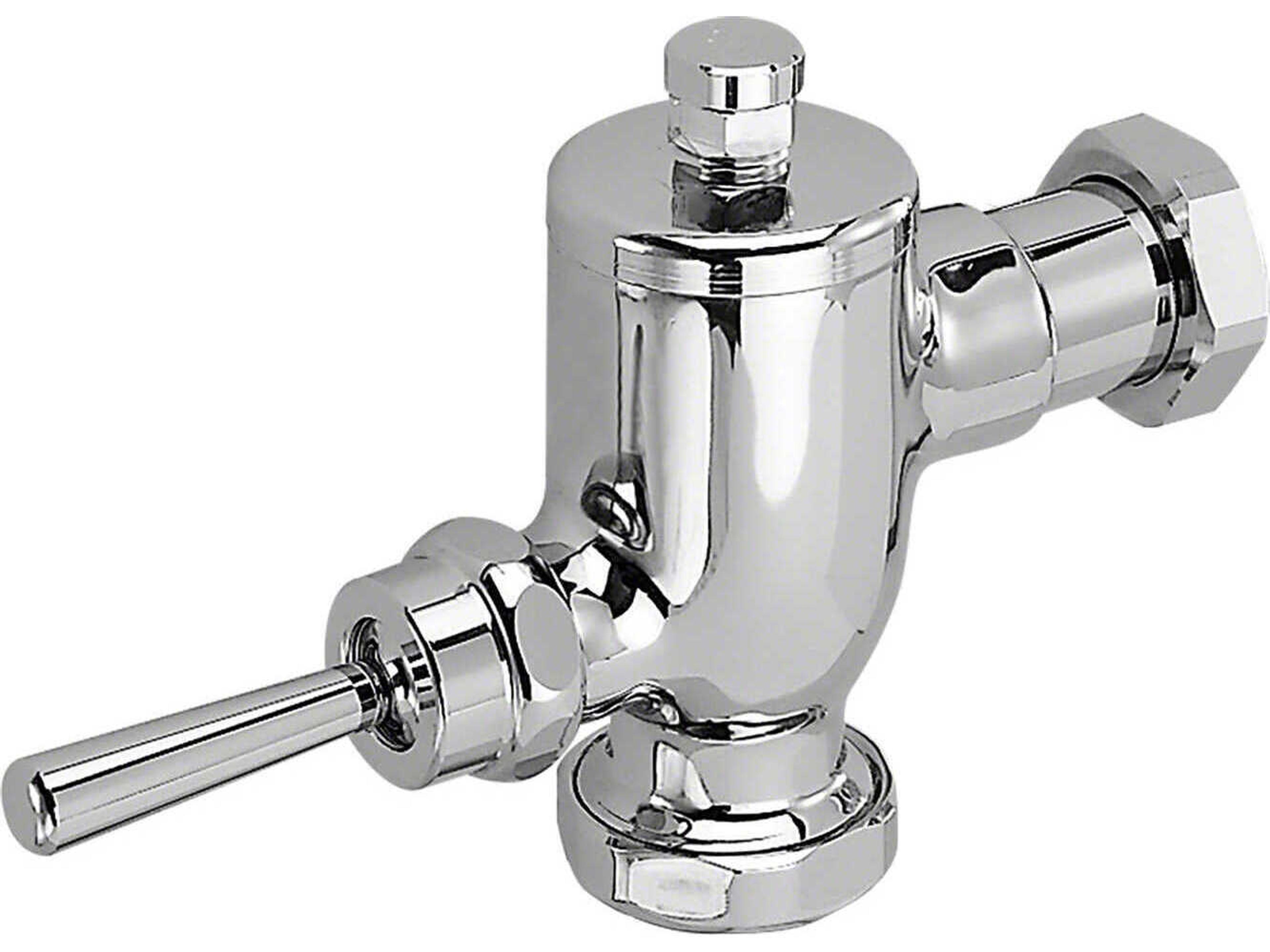 Polished Chrome Toilet Manual Commercial Flush Valve Only