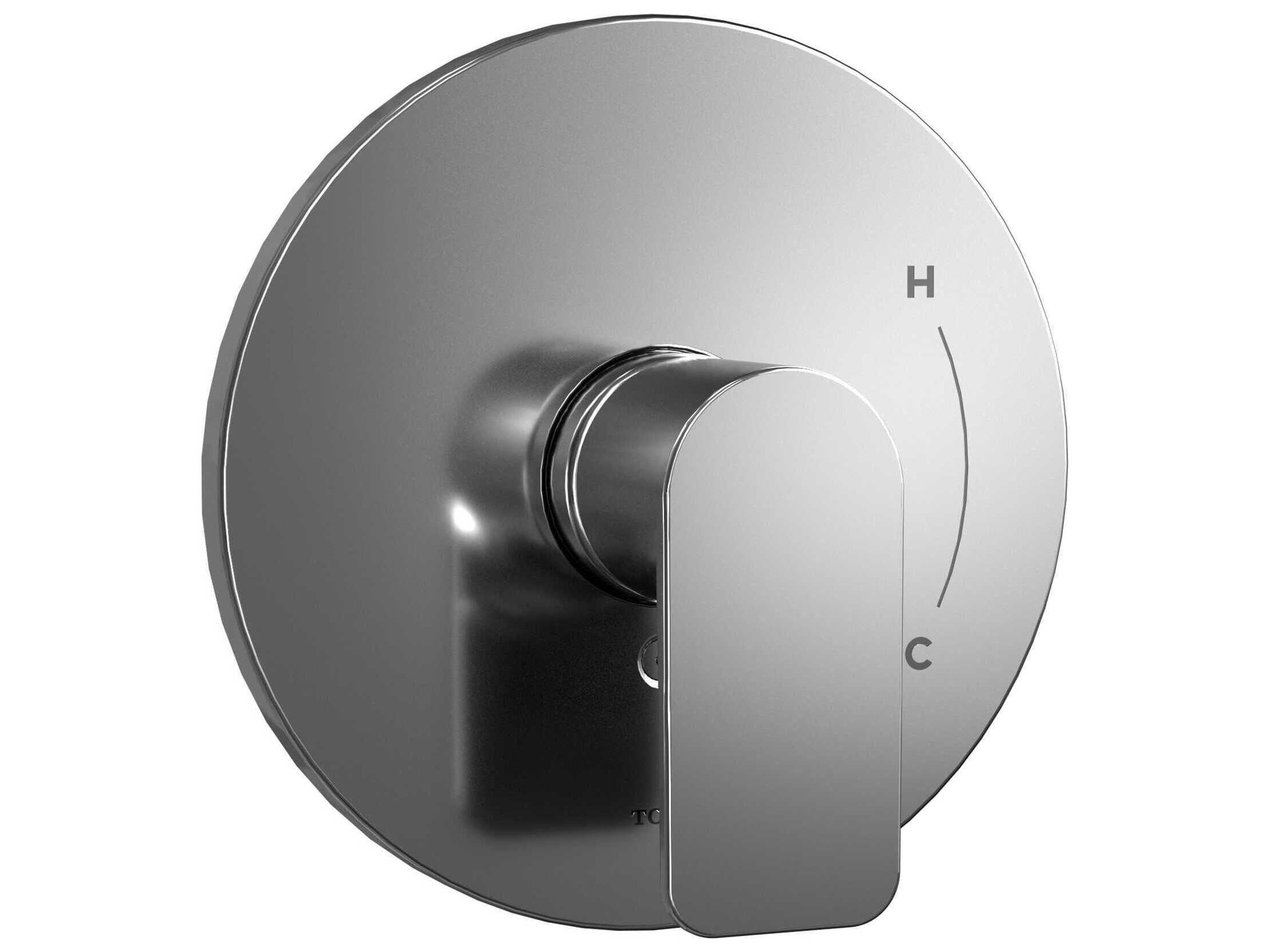 Oberon Polished Chrome Round 7" Pressure Balance Valve Shower Trim