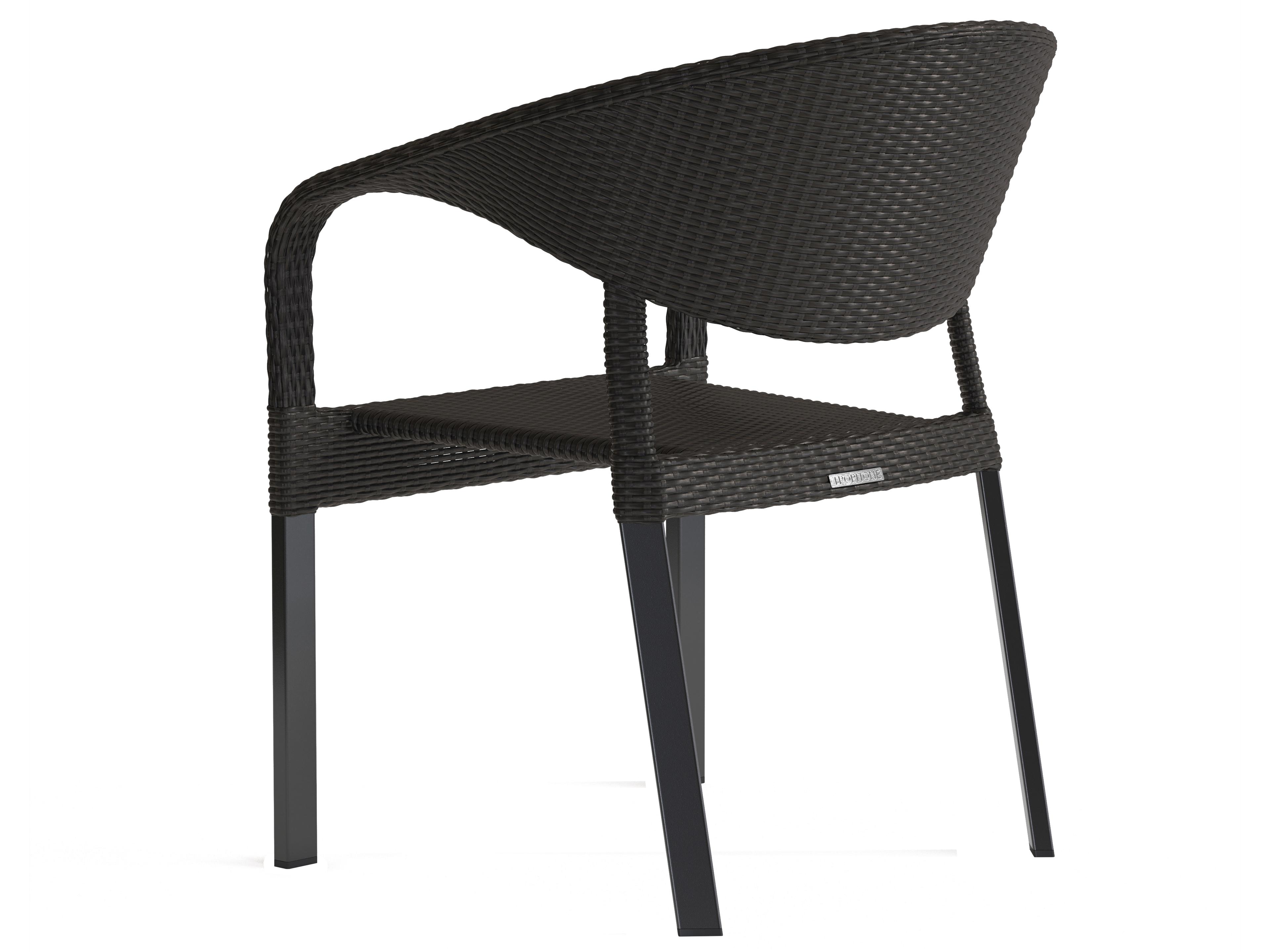 Tropitone Montara Woven Stackable Outdoor Dining Arm Chair